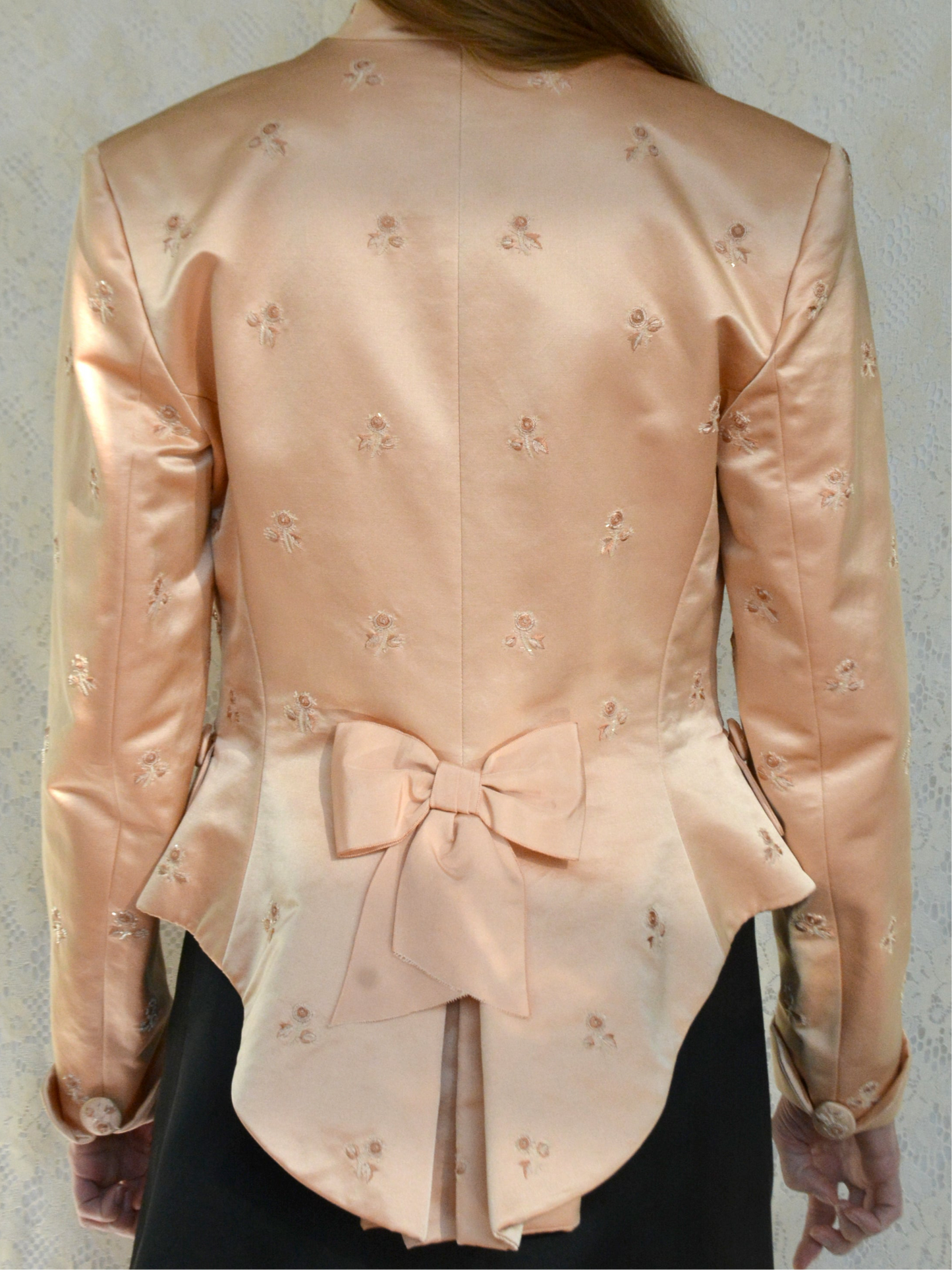 Vintage Maggie Norris Couture Hand-Embroidered Silk Jacket