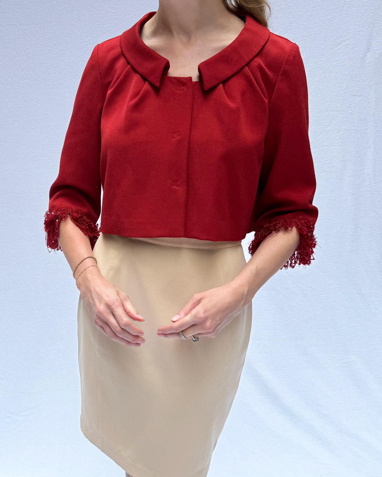 1960s-Style Cropped Cocktail Jacket