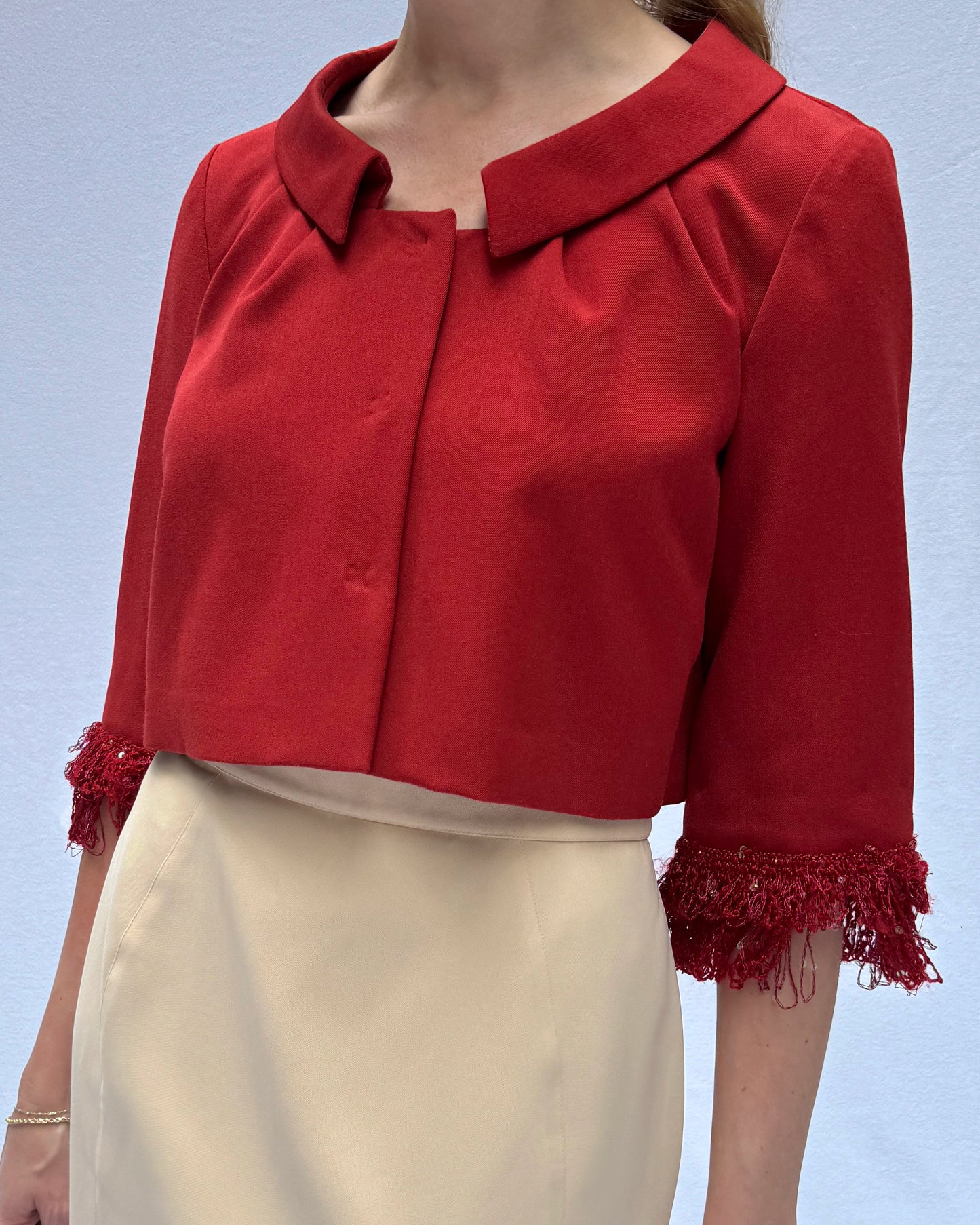1960s-Style Cropped Cocktail Jacket