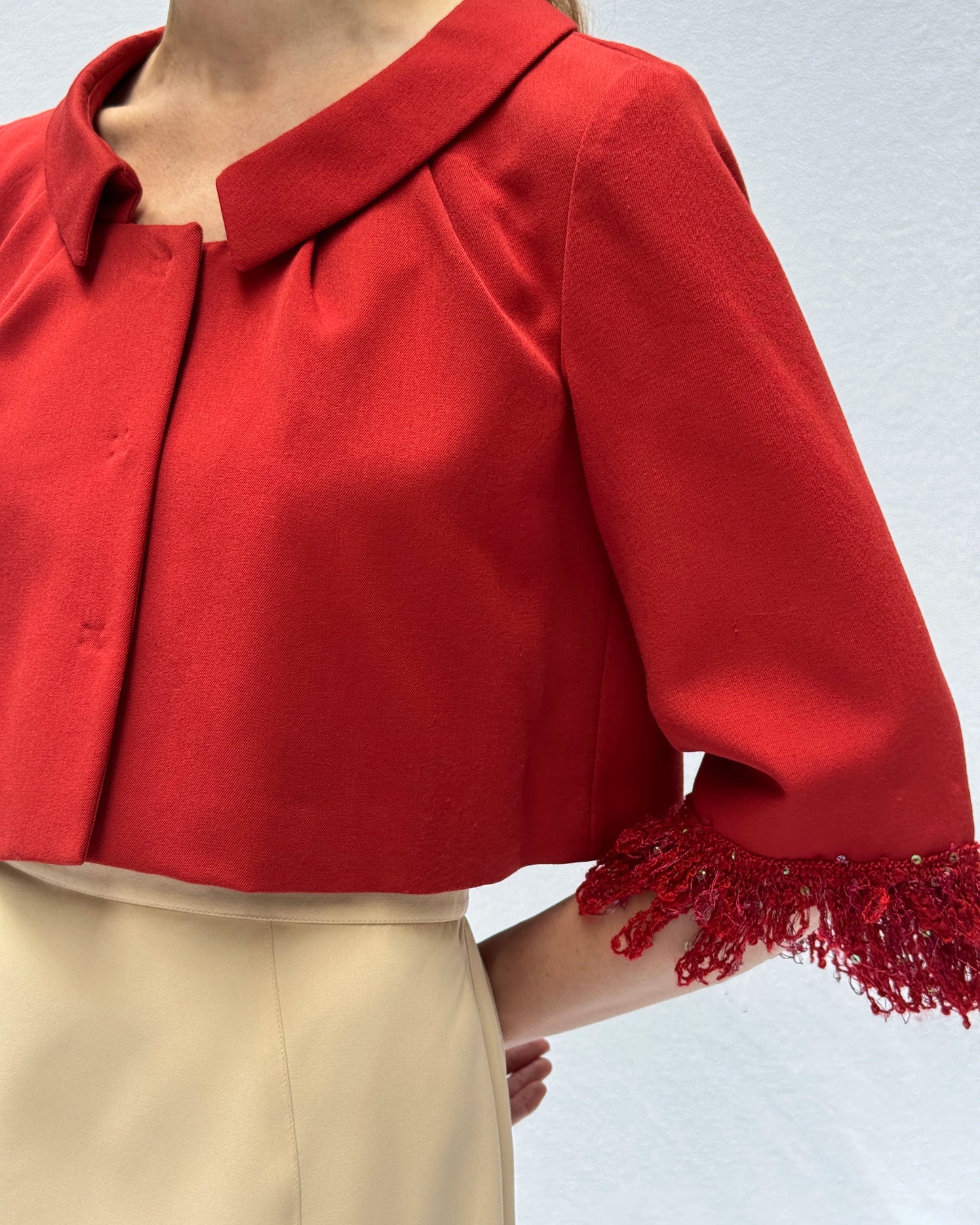 1960s-Style Cropped Cocktail Jacket