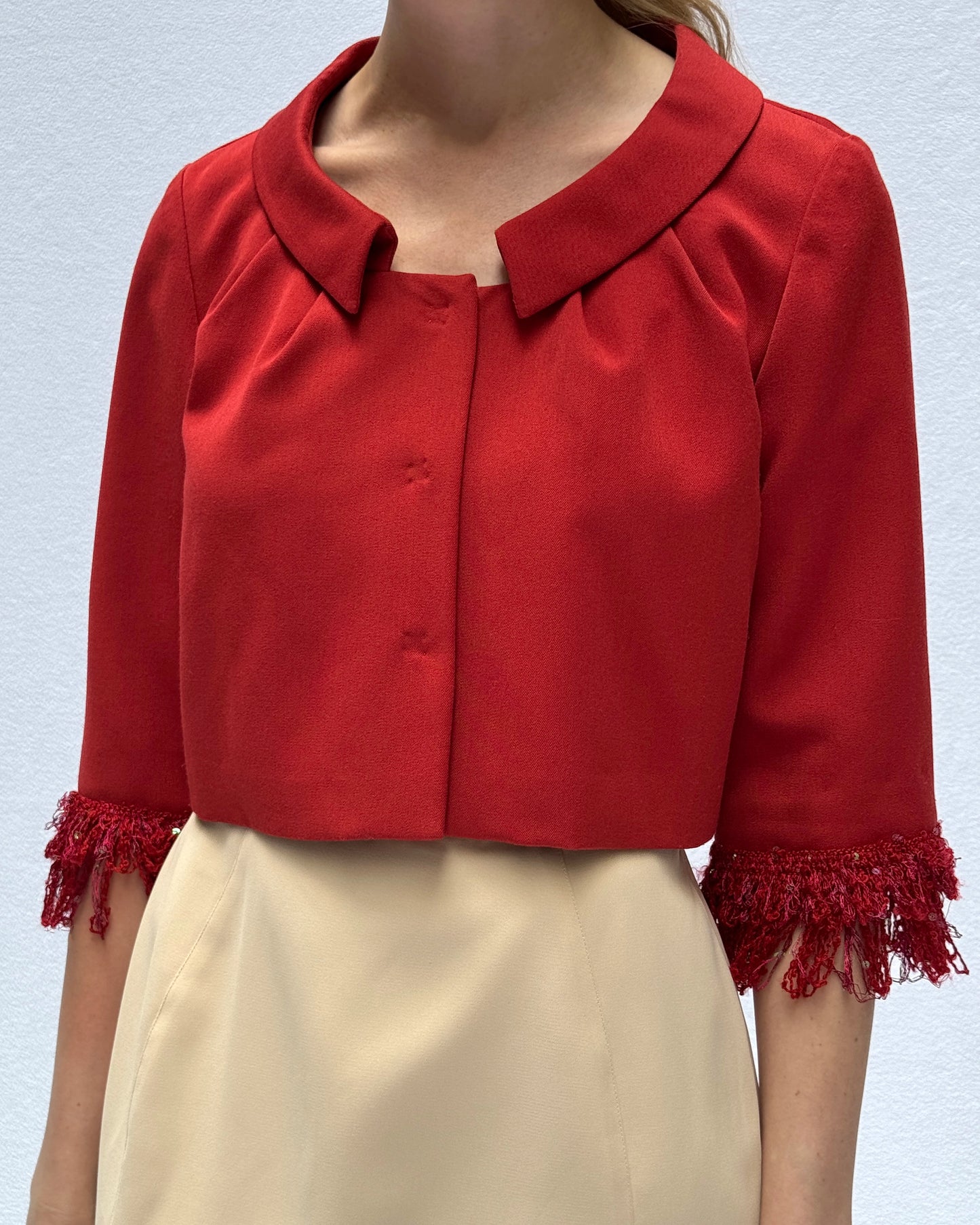 1960s-Style Cropped Cocktail Jacket