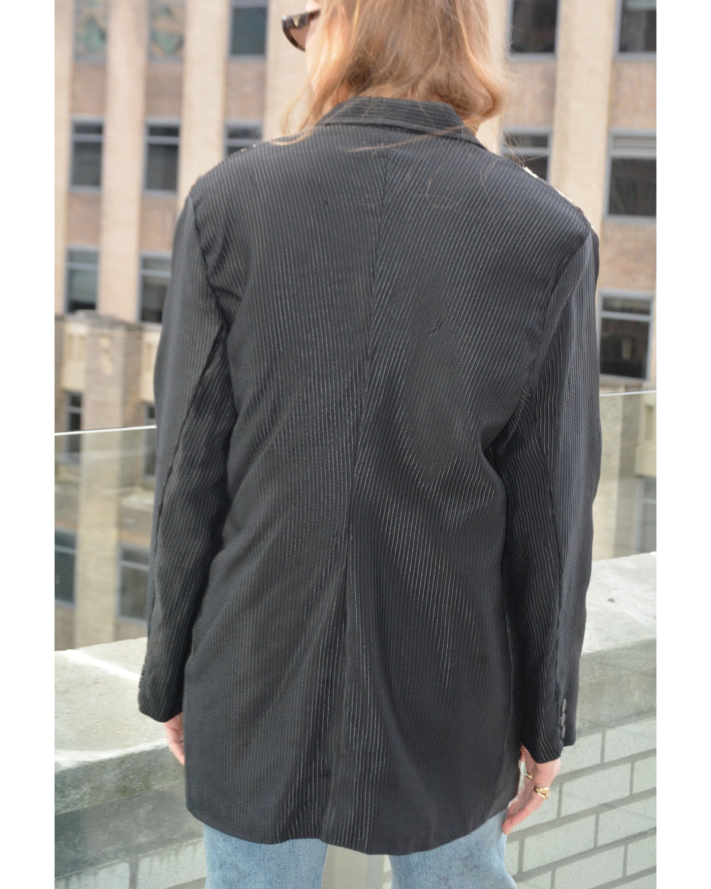 1980s French Vintage Quilted Jacket with Bow Appliqué