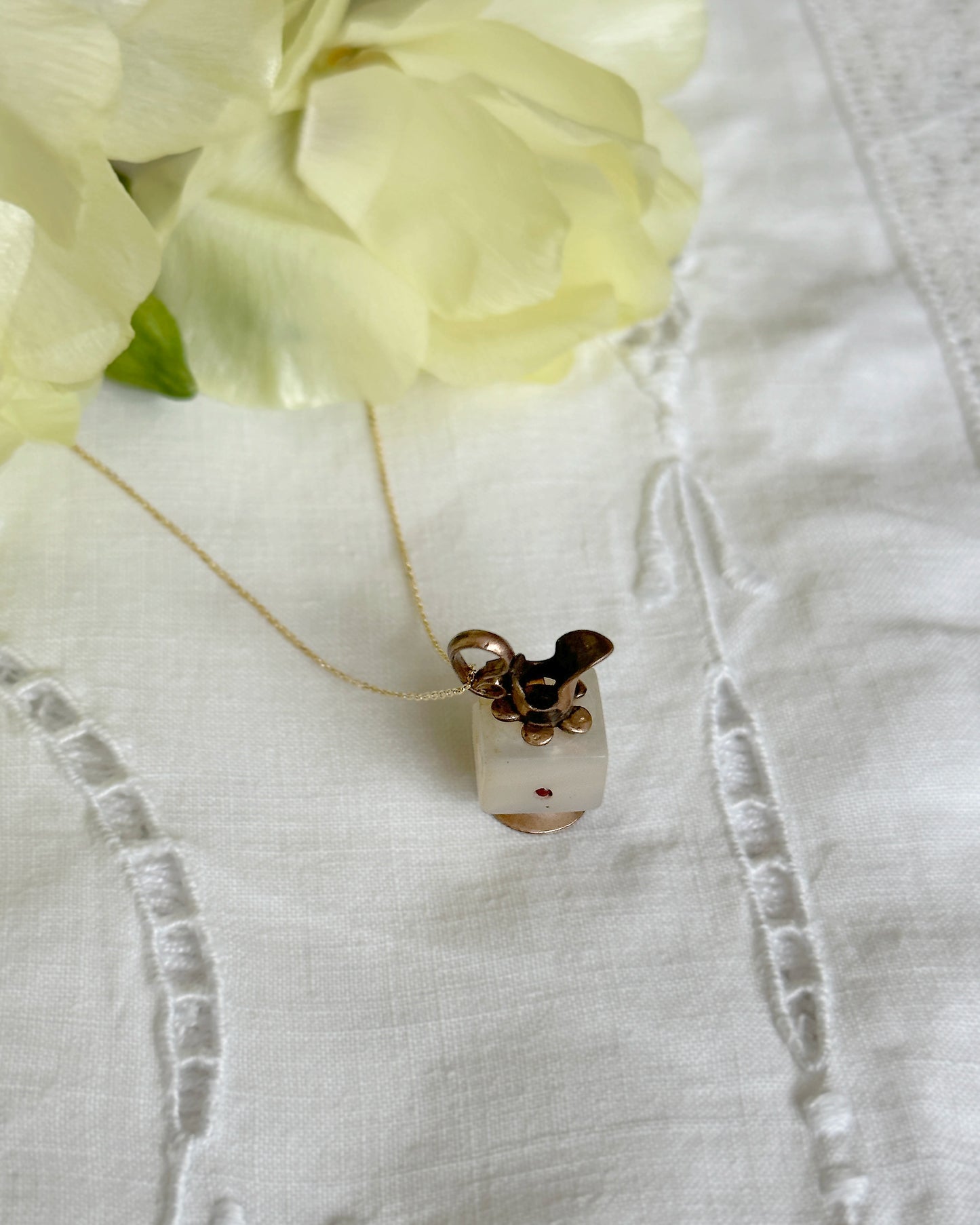 Antique Victorian Agate Ewer Pendant