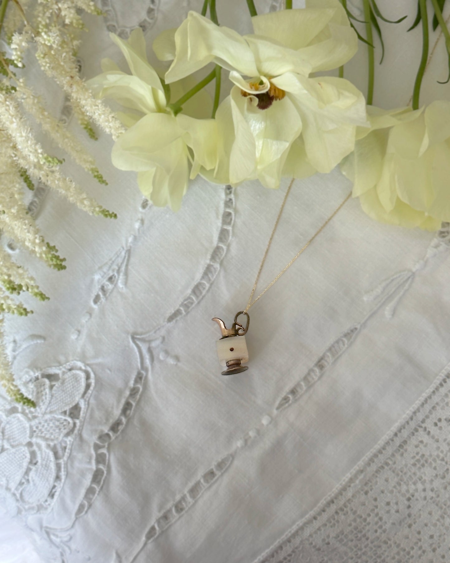 Antique Victorian Agate Ewer Pendant