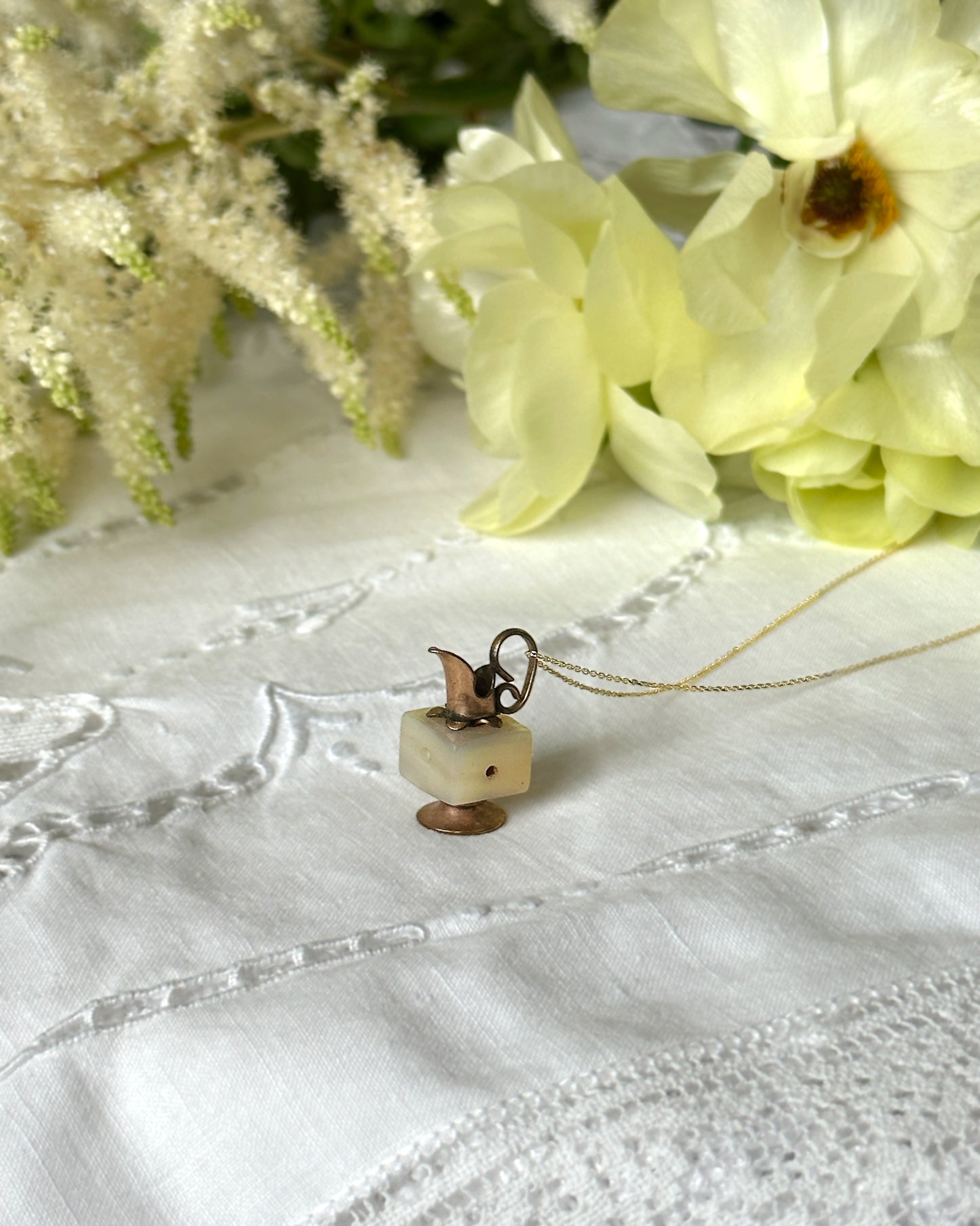 Antique Victorian Agate Ewer Pendant