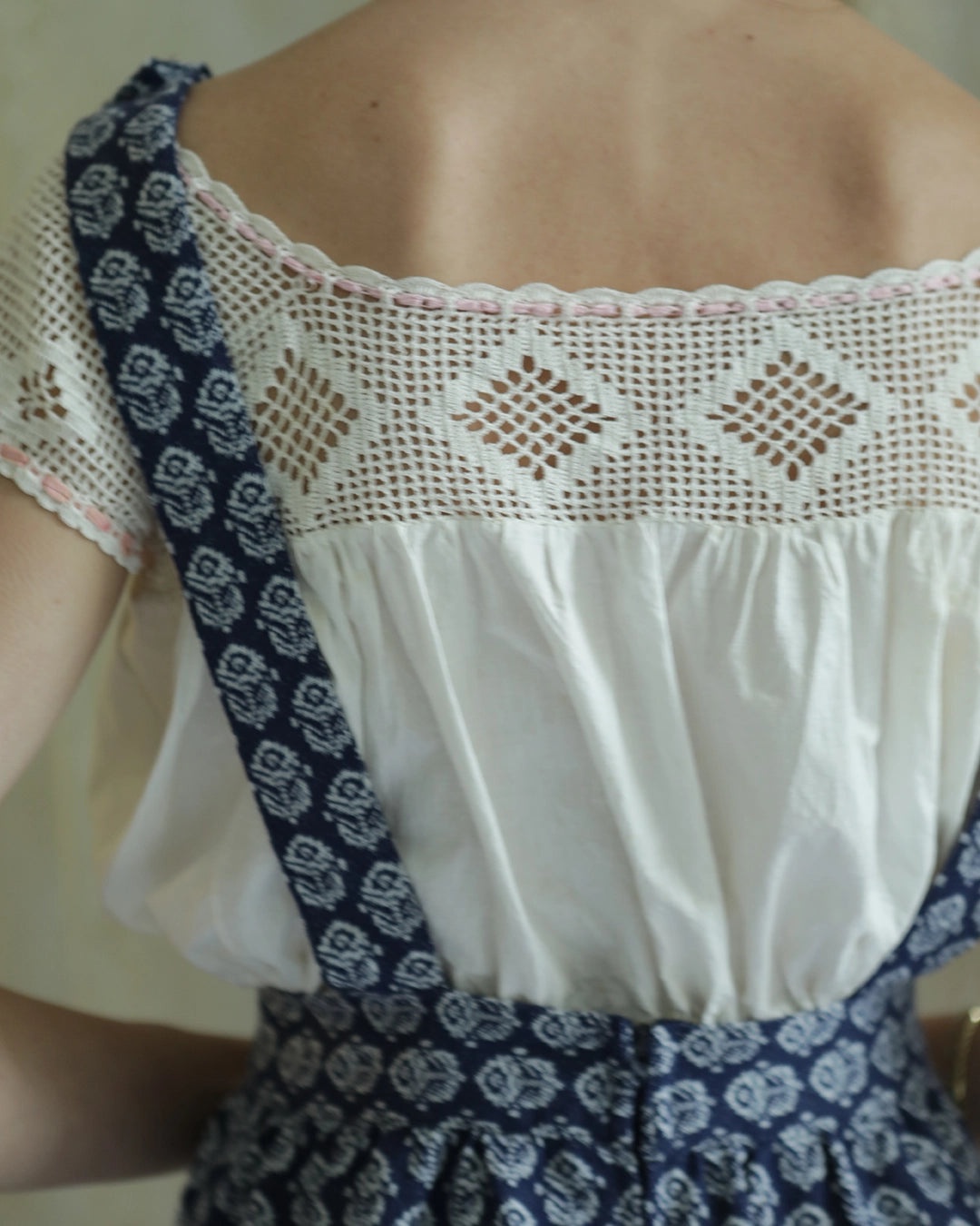 Antique Edwardian Hand-Crochet Corset Cover
