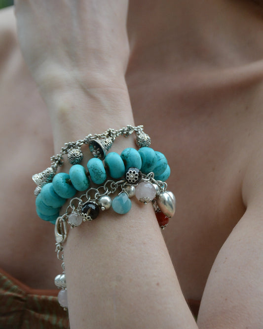 Vintage Turquoise Bead Bracelet