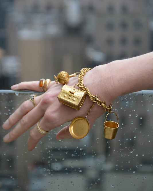 Vintage Midcentury Roger Van S Charm Bracelet