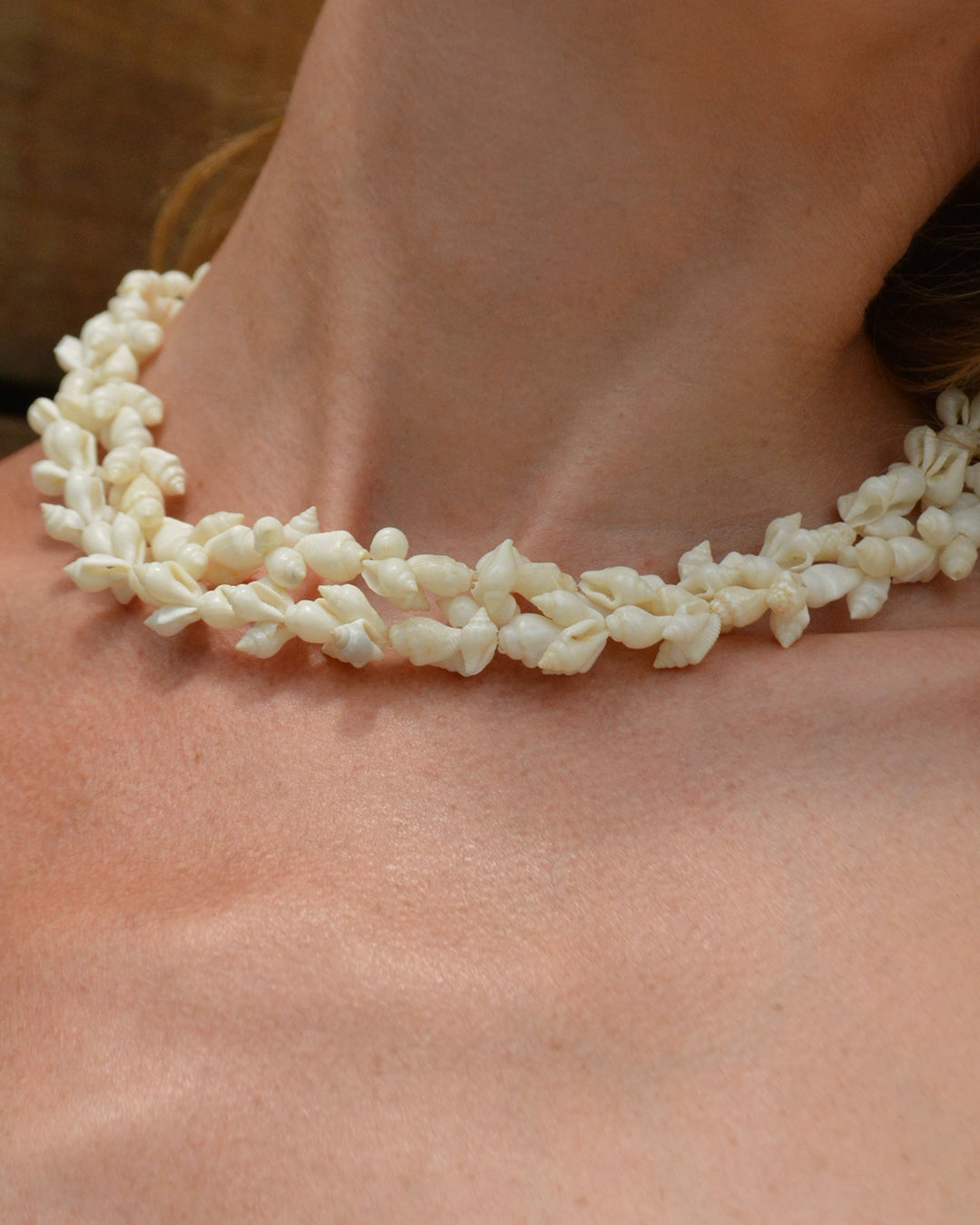 Vintage Twisted Ivory Seashell Necklace