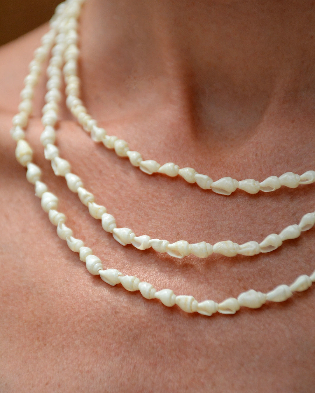 Vintage Miniature Seashell Necklace (Extra-Long Strand)