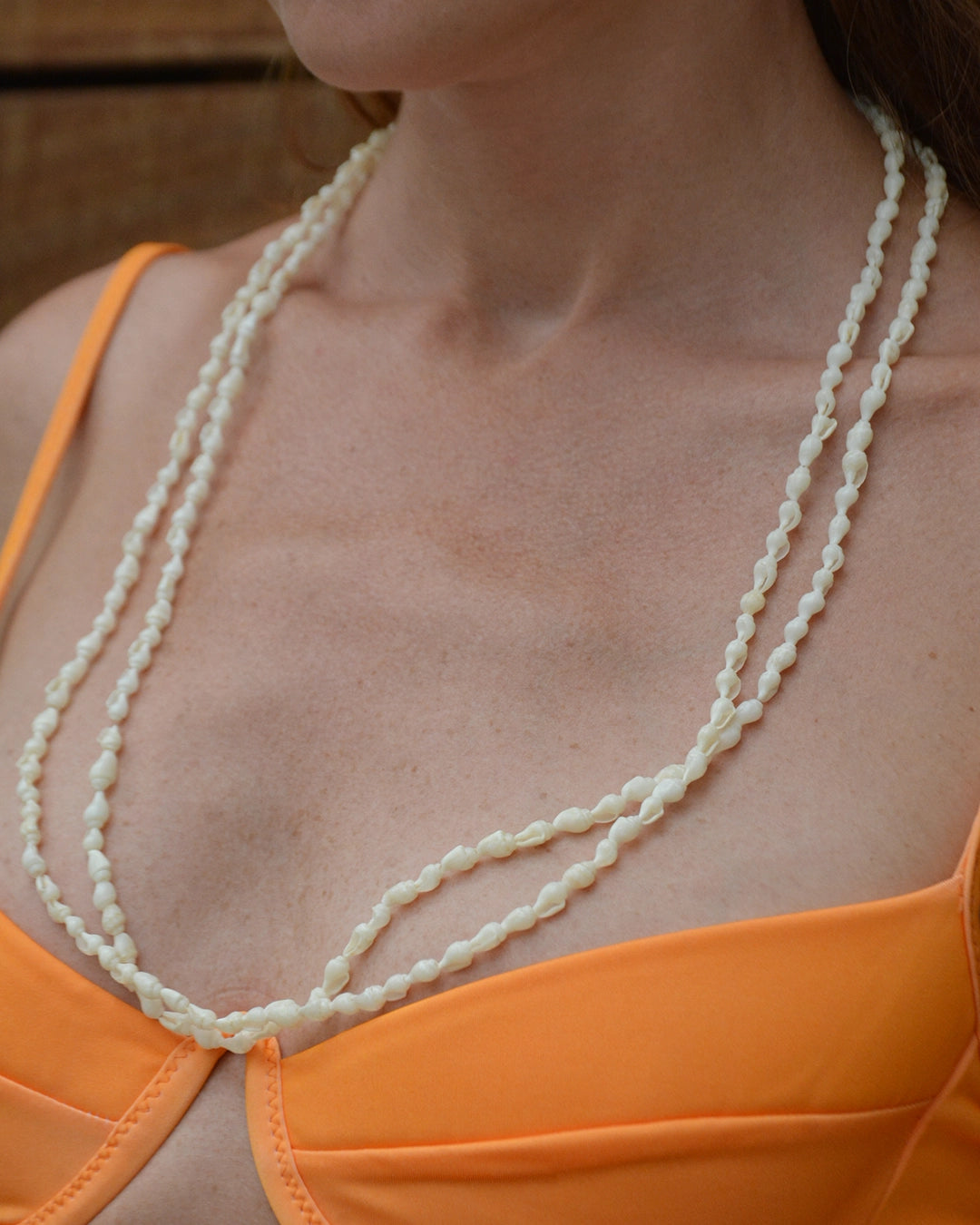 Vintage Miniature Seashell Necklace (Extra-Long Strand)