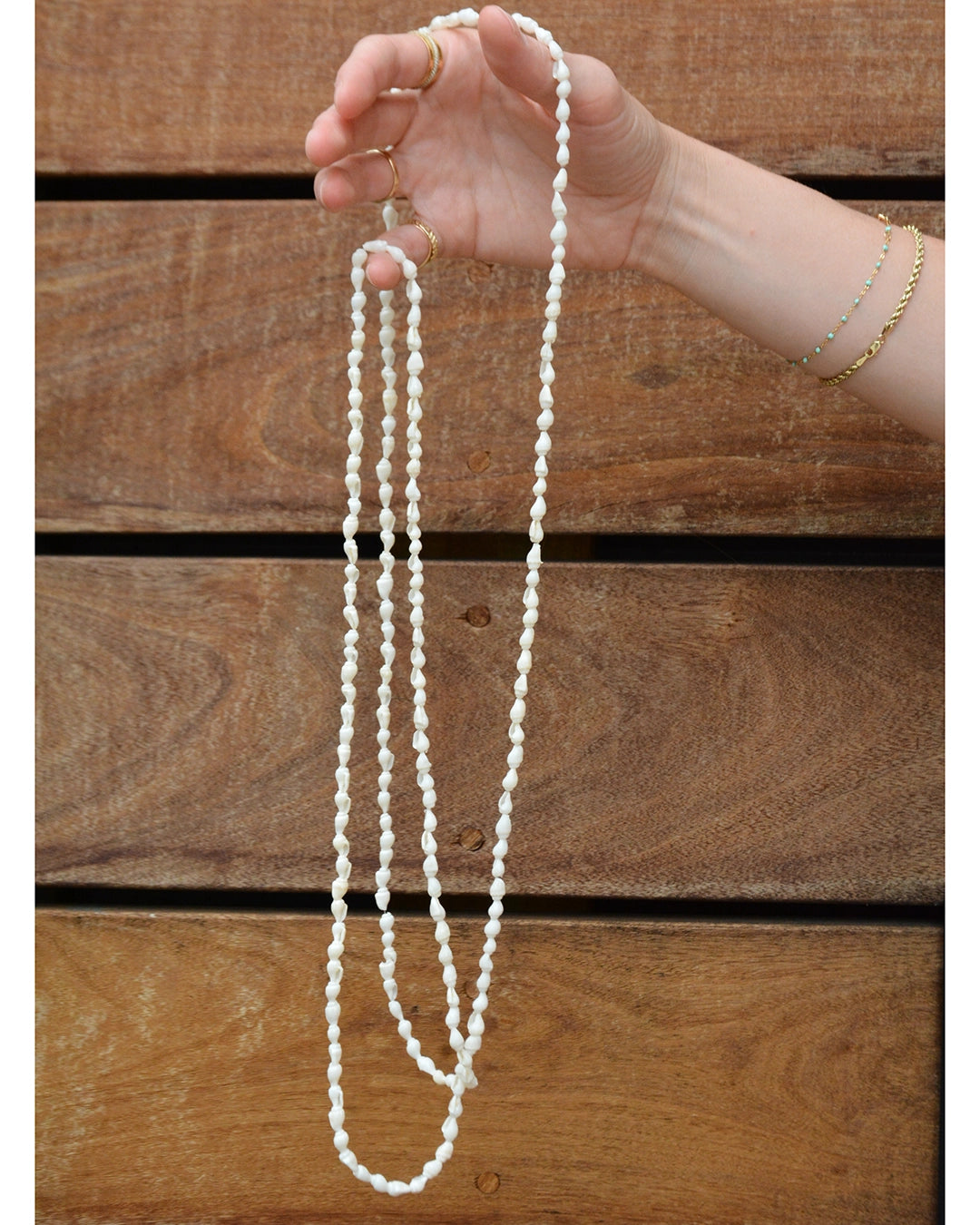 Vintage Miniature Seashell Necklace (Extra-Long Strand)