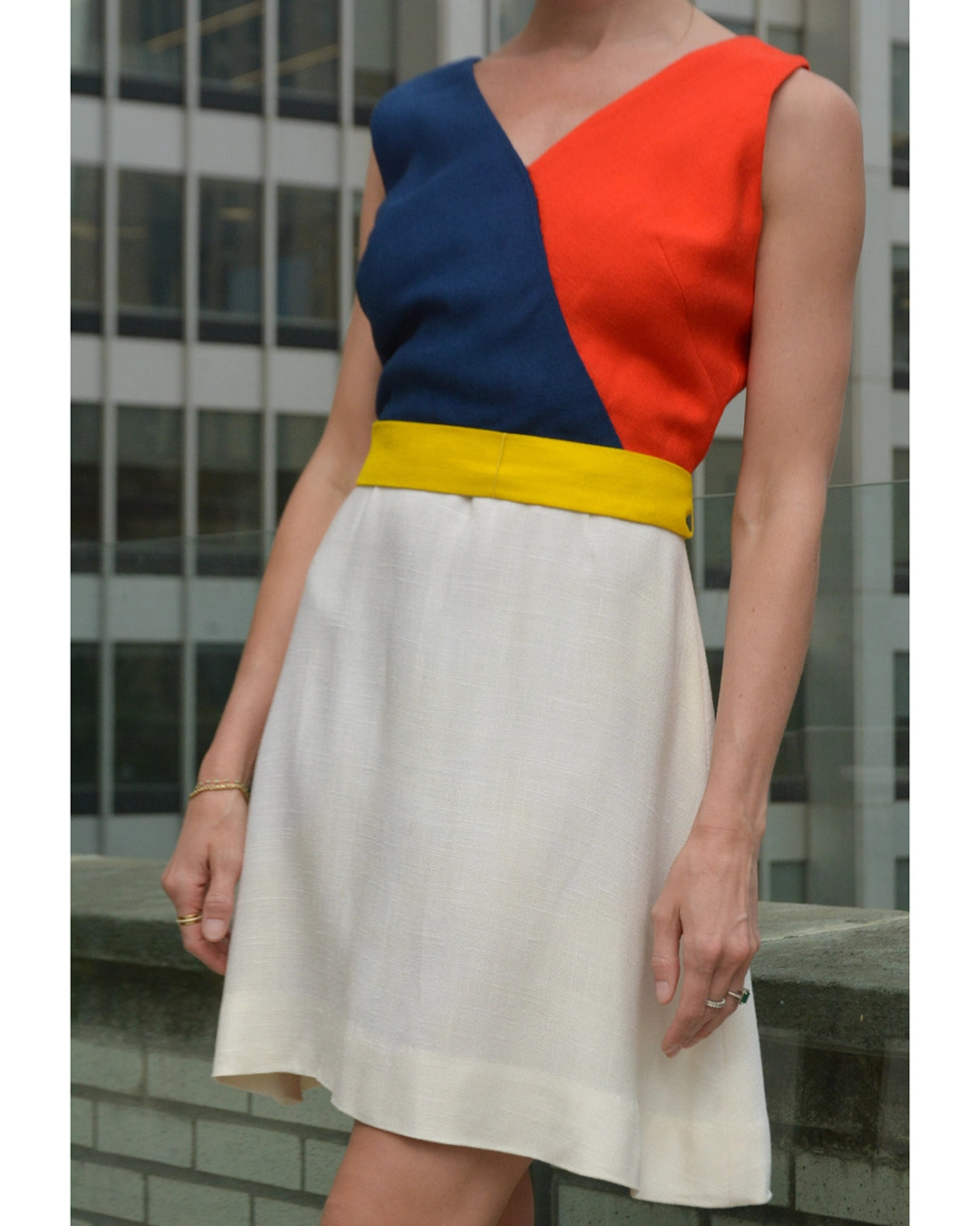 Vintage 1960s Mod Colorblock Minidress