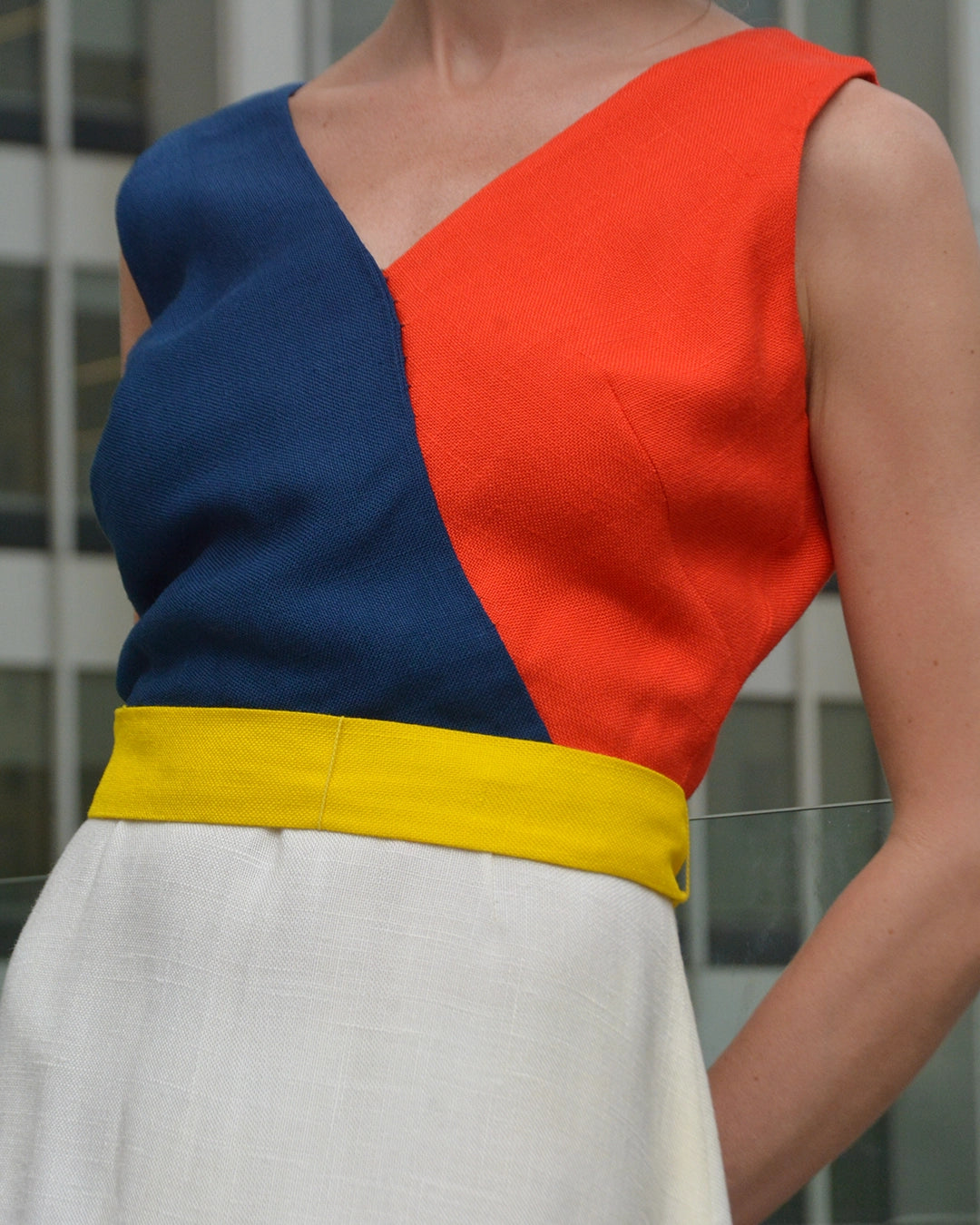 Vintage 1960s Mod Colorblock Minidress