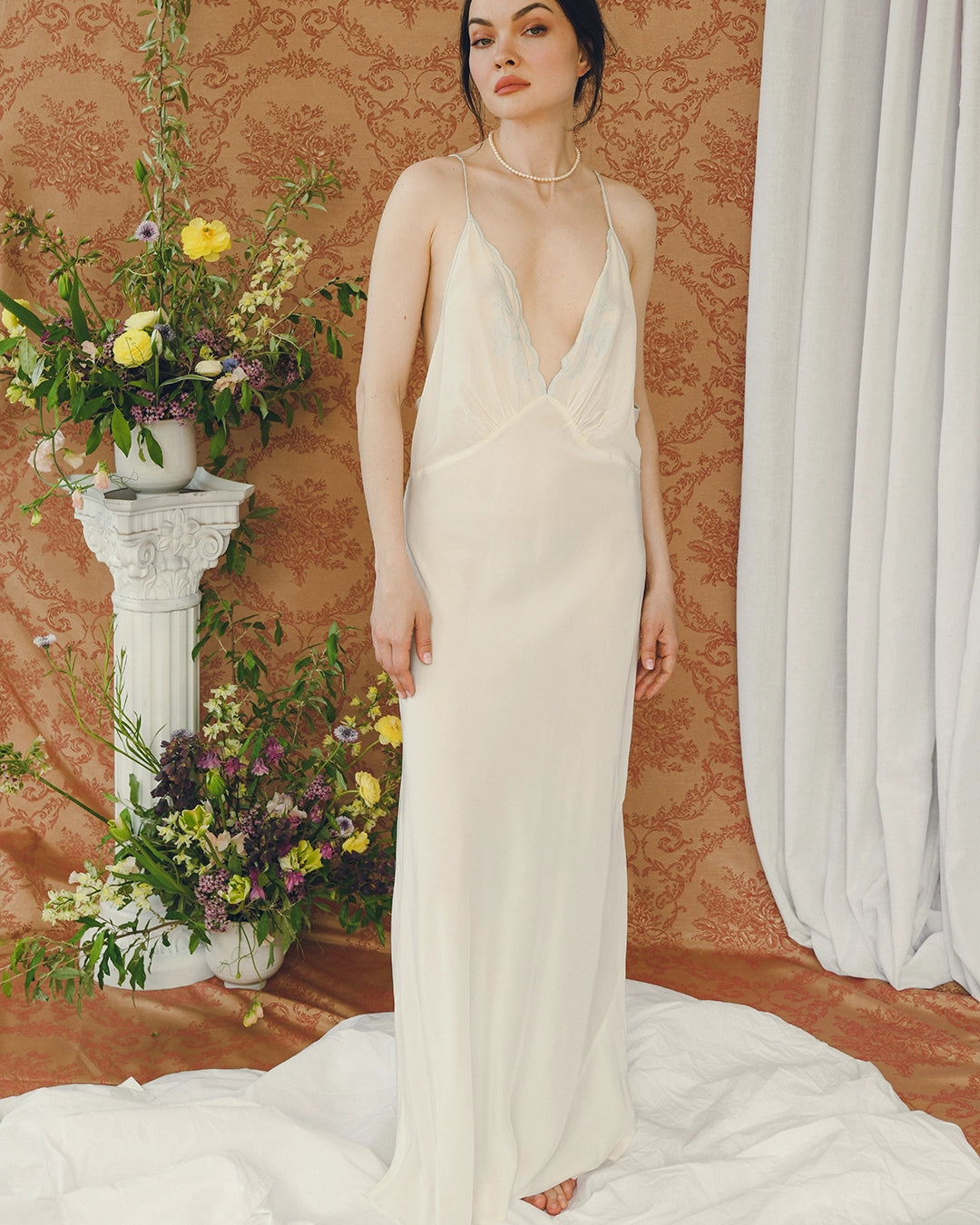 Vintage 1940s Full Length Slip Dress