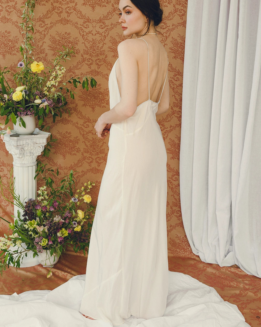 Vintage 1940s Full Length Slip Dress
