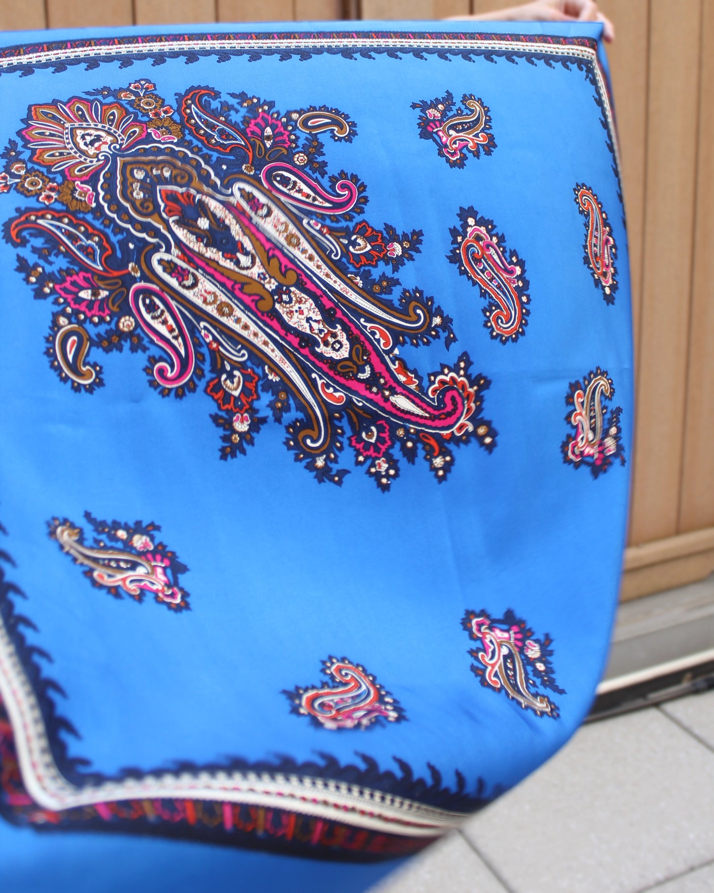 Vintage Printed Silk Scarf