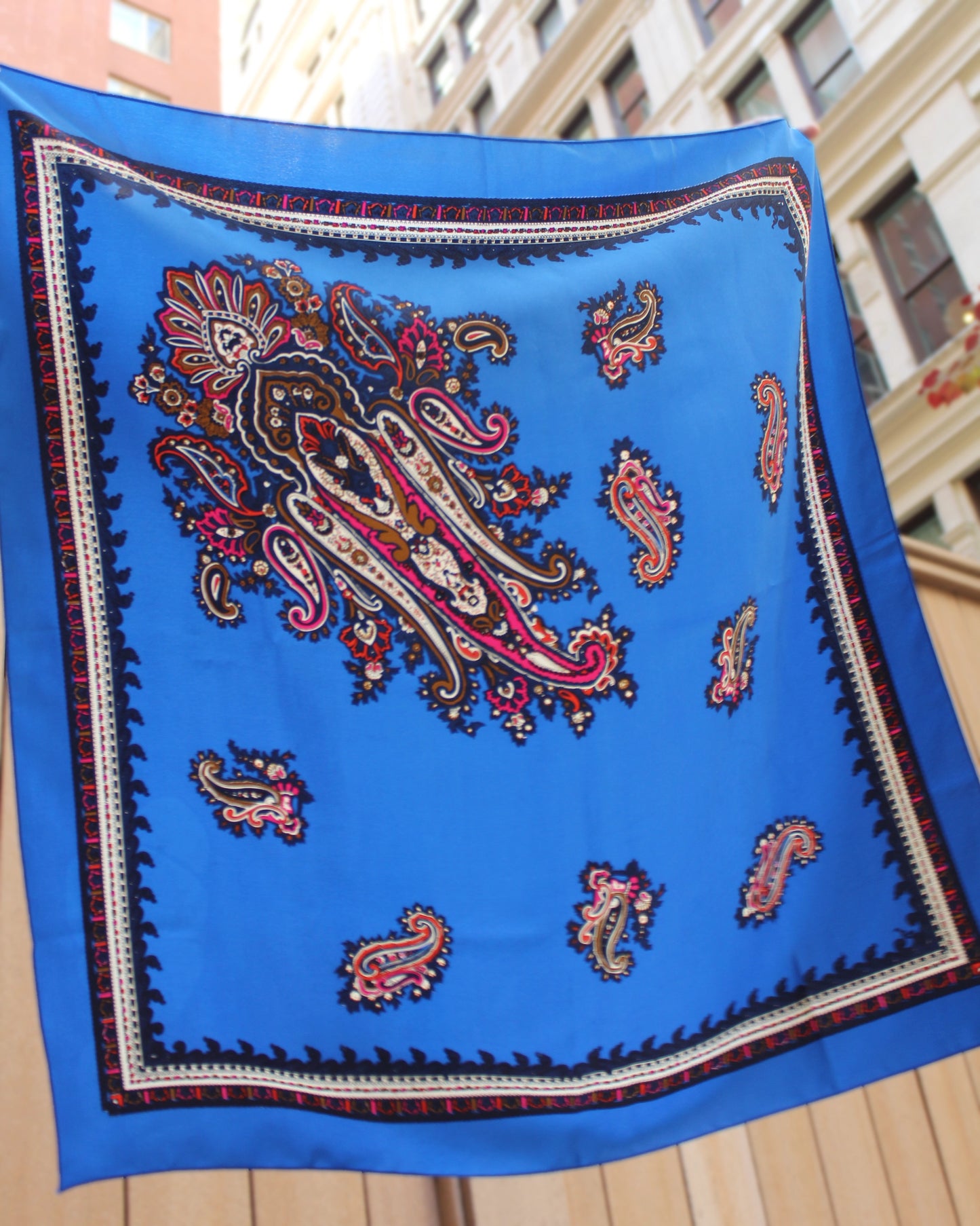Vintage Printed Silk Scarf
