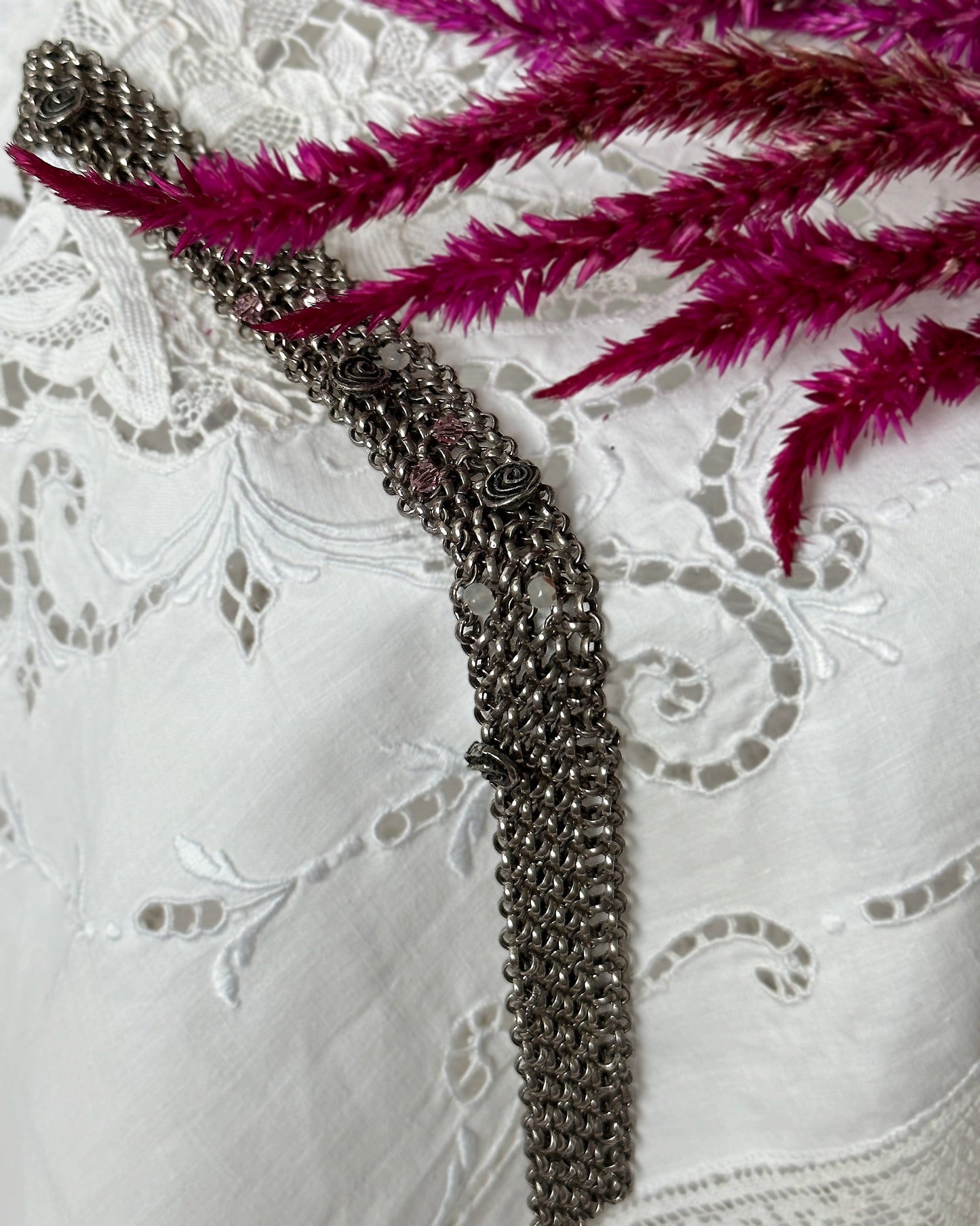 Vintage Silver Mesh Choker