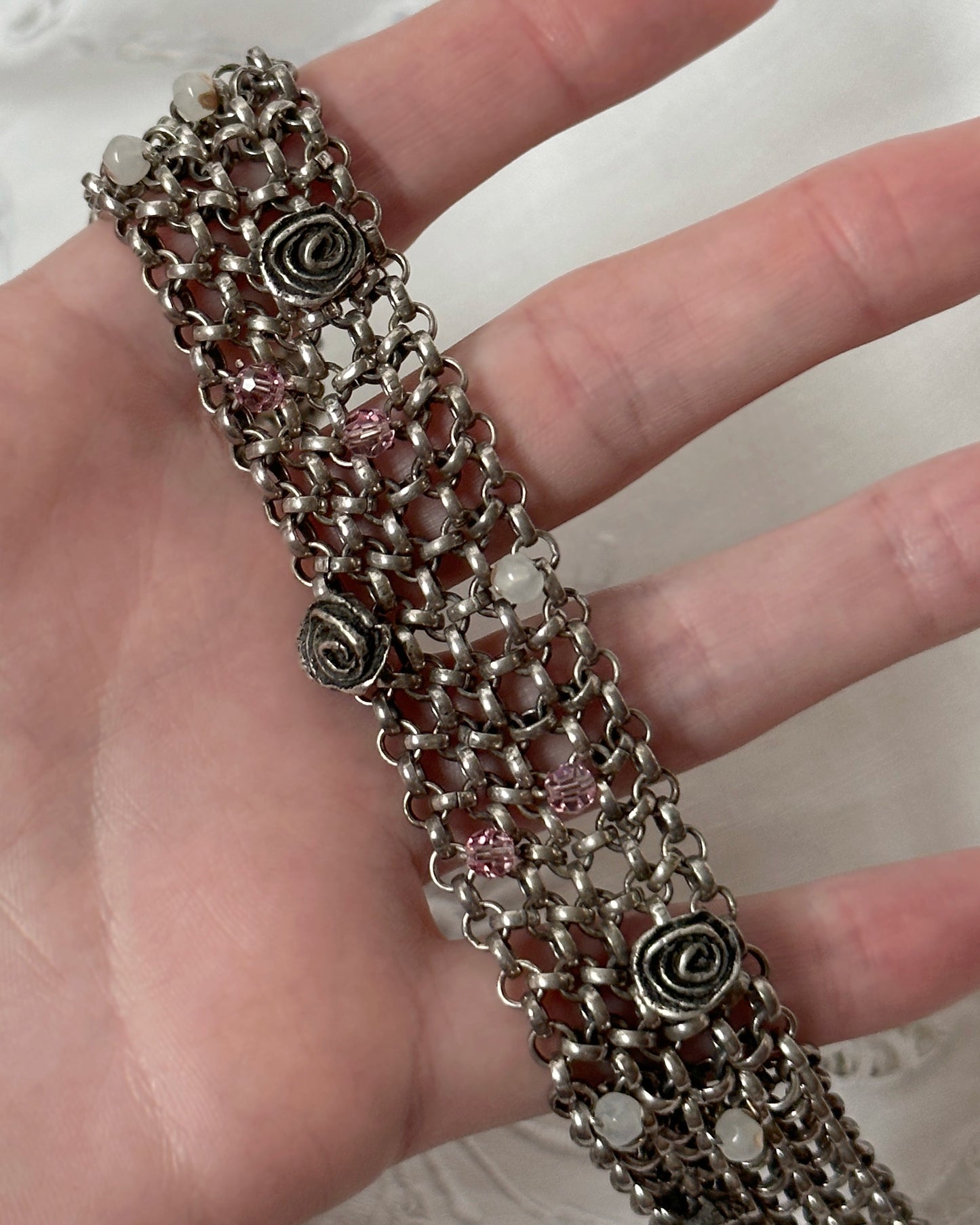 Vintage Silver Mesh Choker