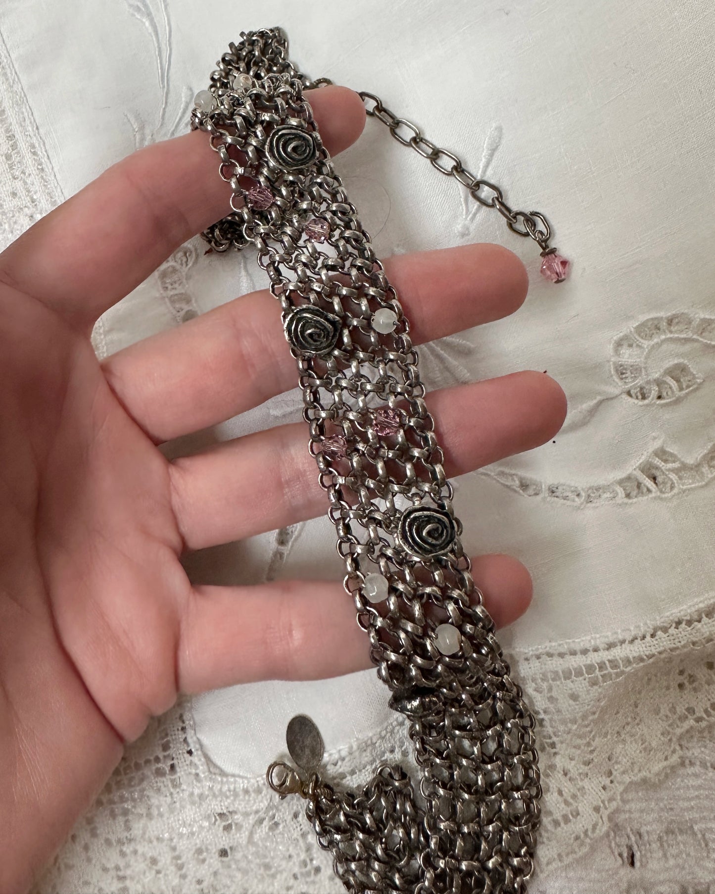 Vintage Silver Mesh Choker