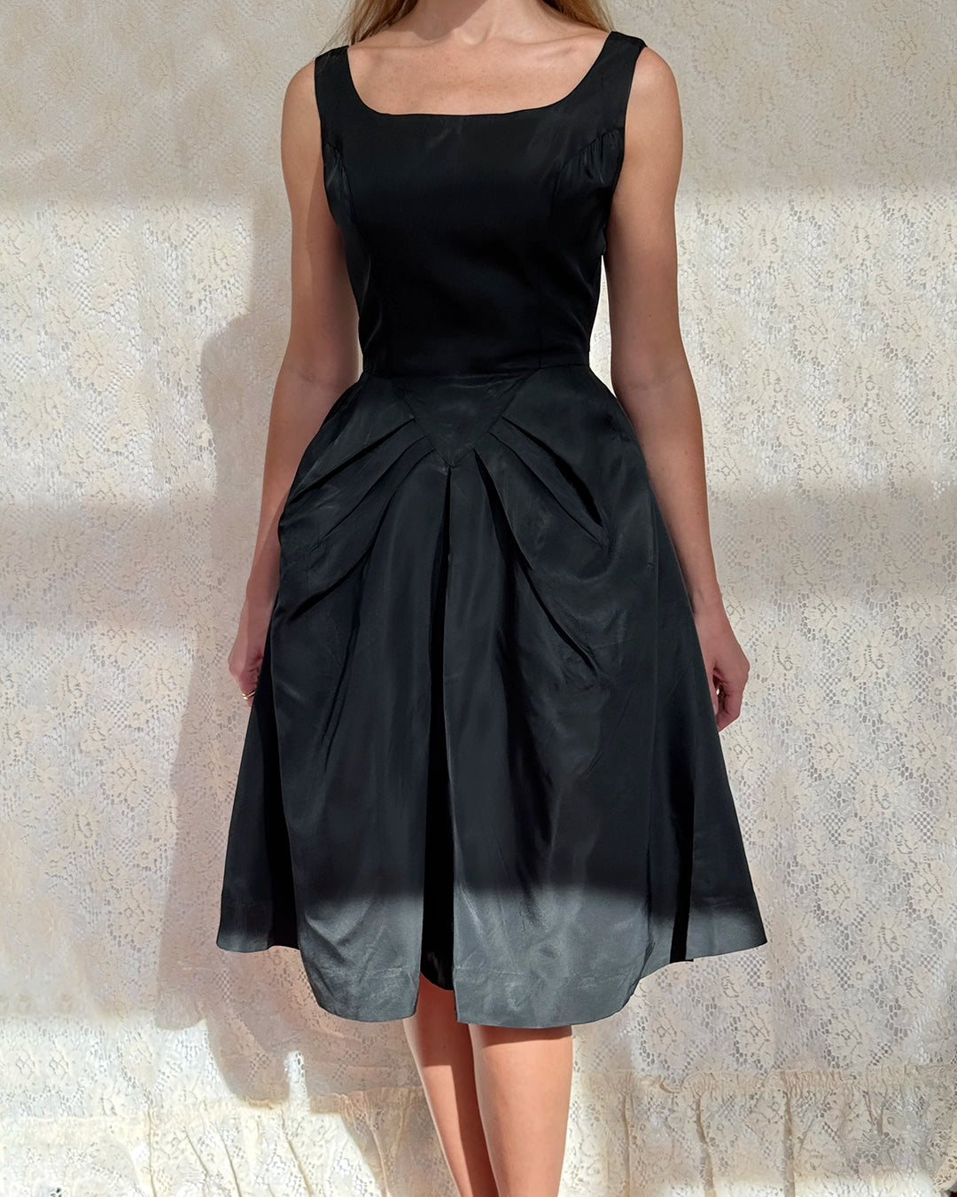 Vintage 1950s Basque-Waist Little Black Dress Vintage 1950s Basque-Waist Little Black Dress
