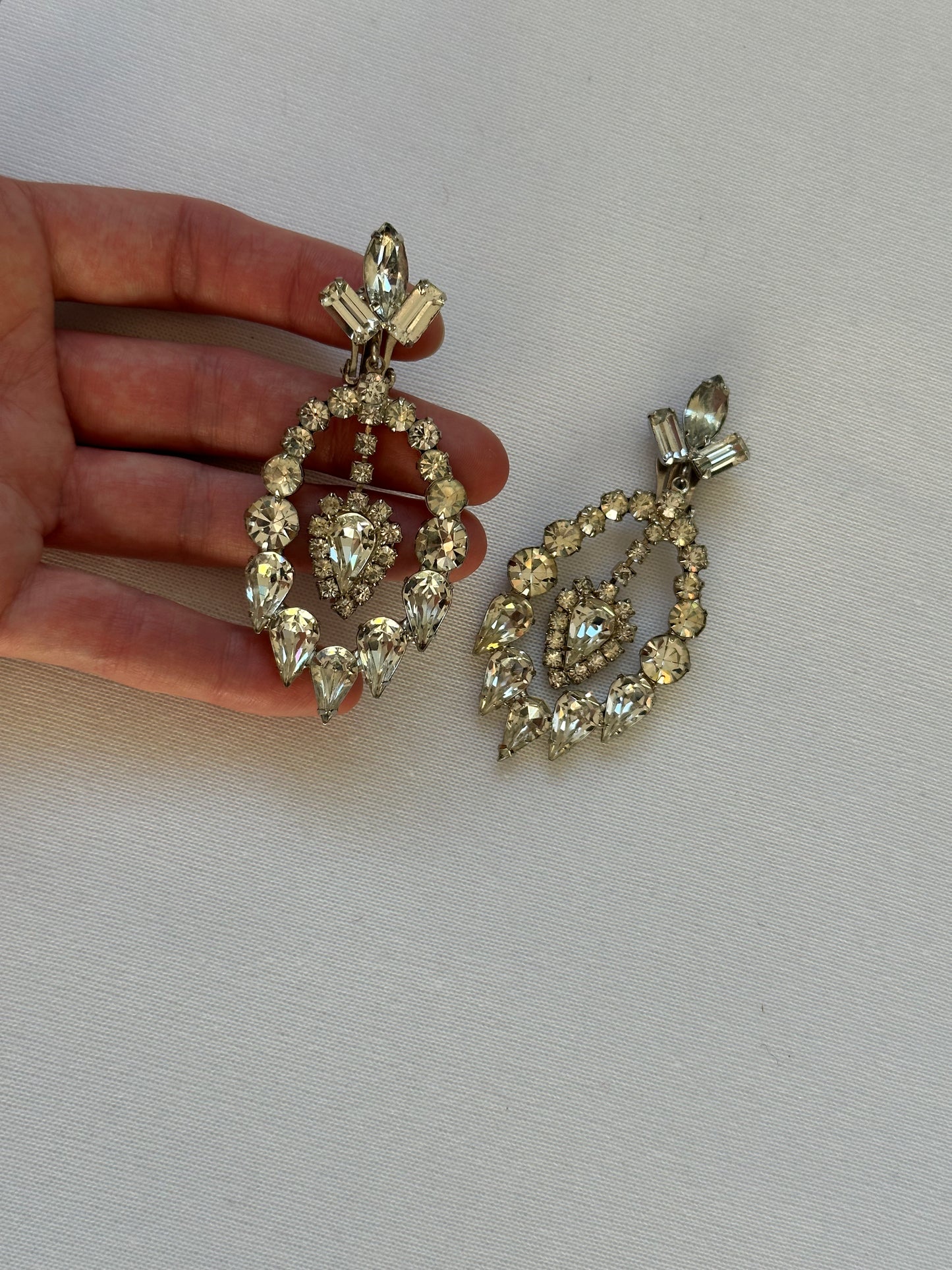 Vintage Diamanté Statement Earrings