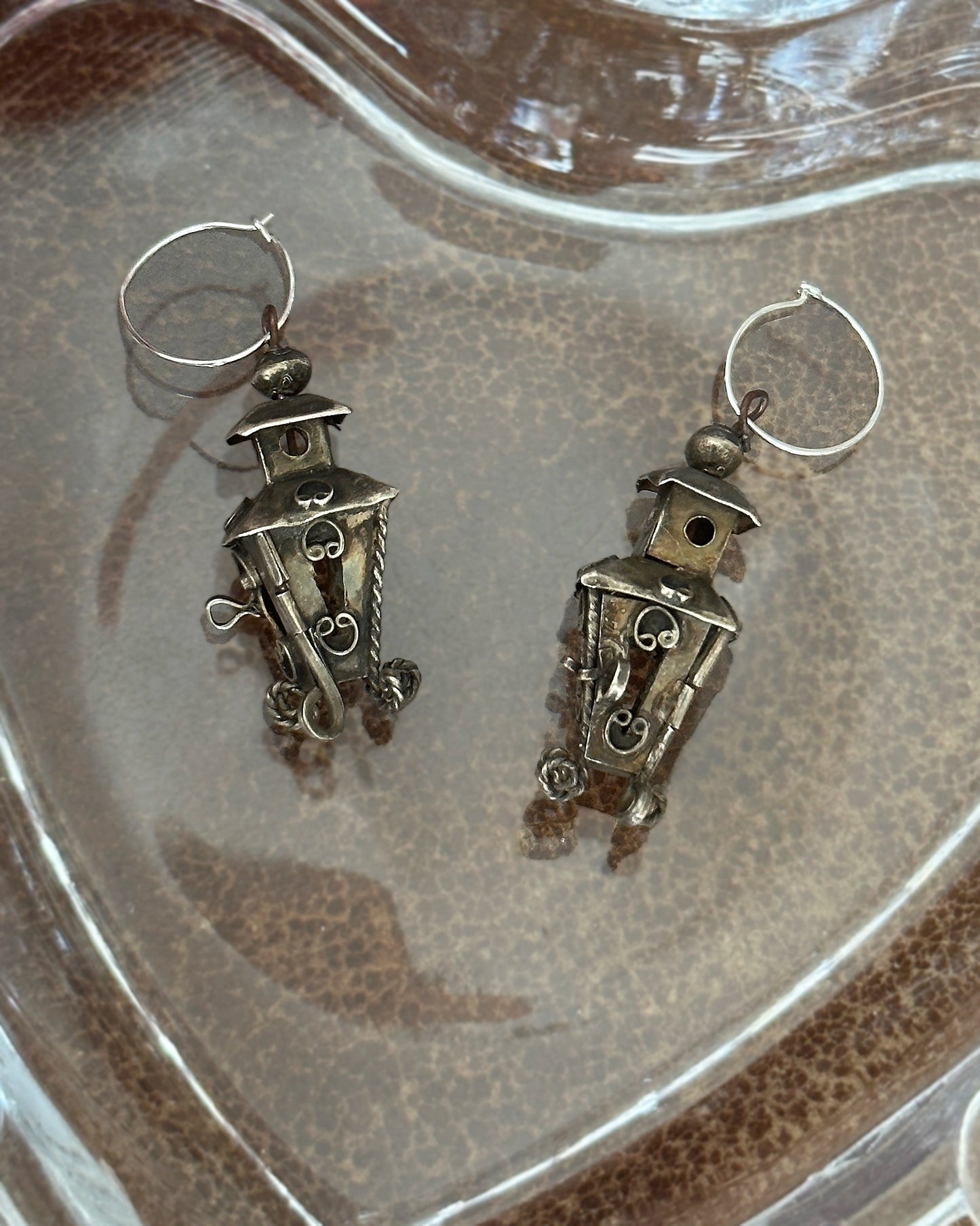 1940s Artisanal Mexican Silver Birdcage Parue