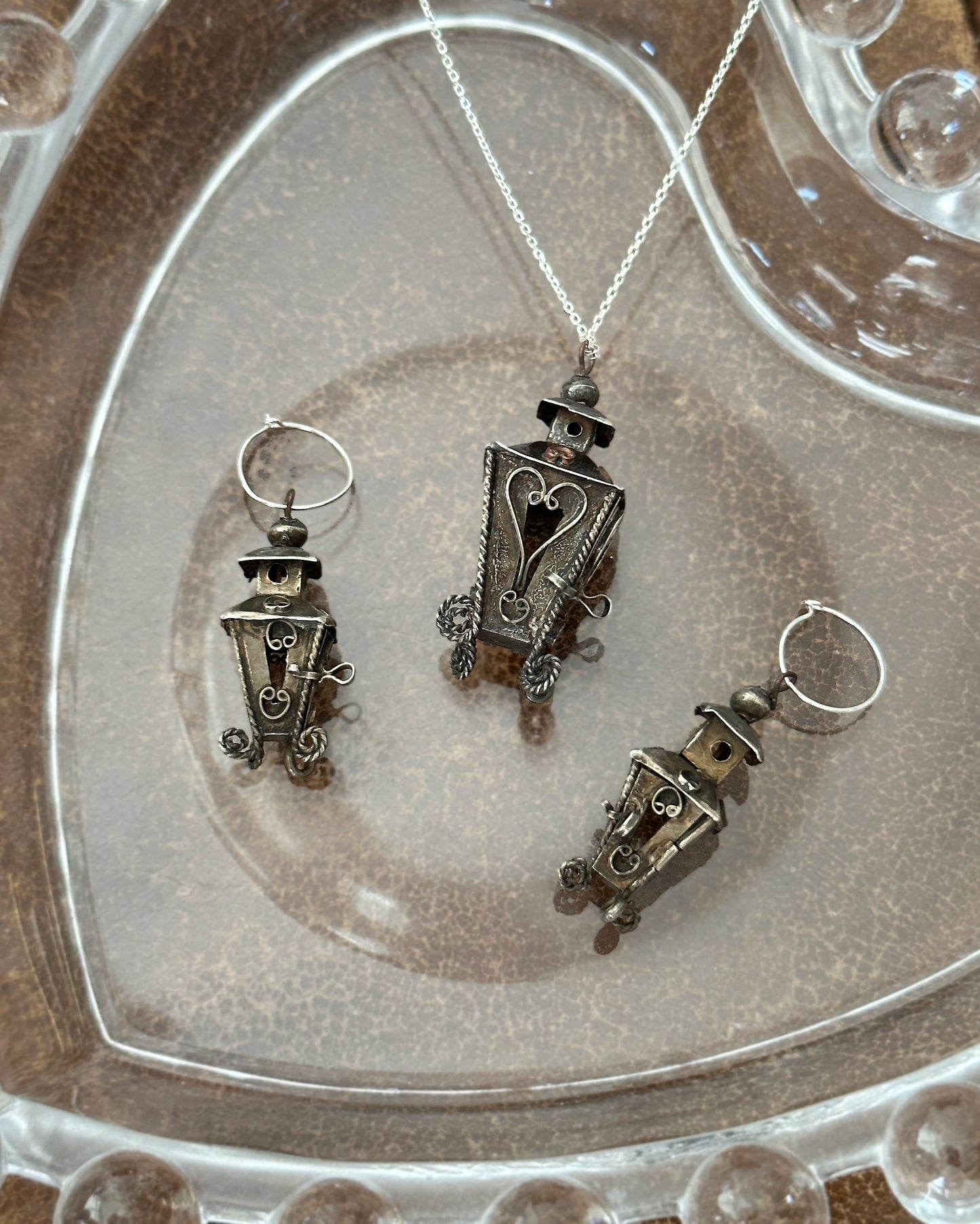 1940s Artisanal Mexican Silver Birdcage Parue