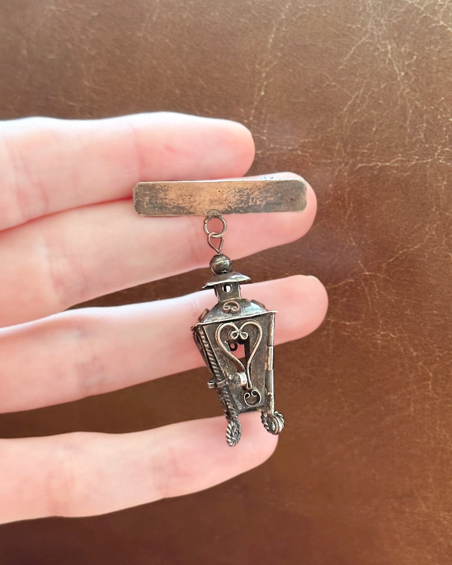 1940s Artisanal Mexican Silver Birdcage Parue