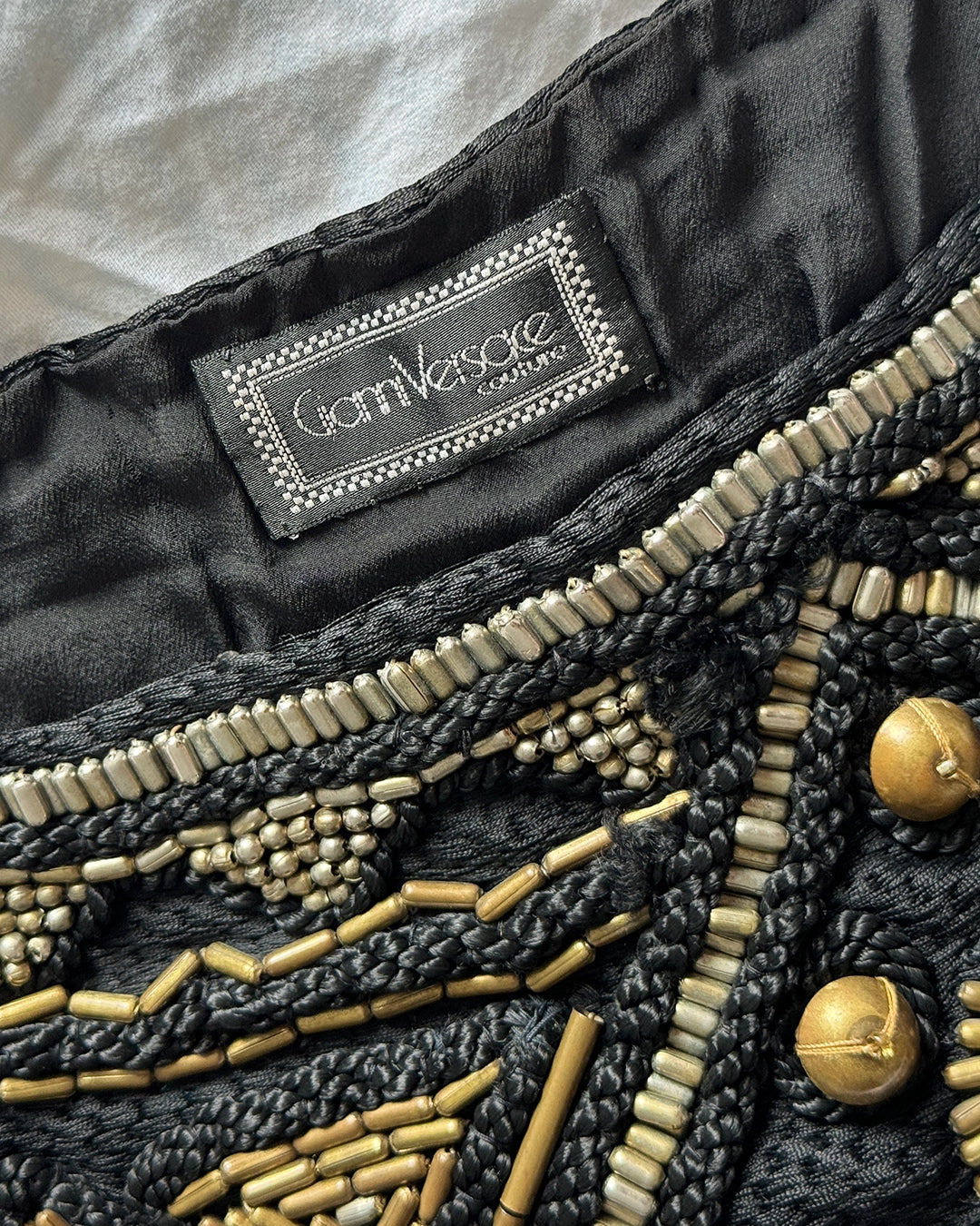 Vintage Gianni Versace Spring 1990 Embellished Top