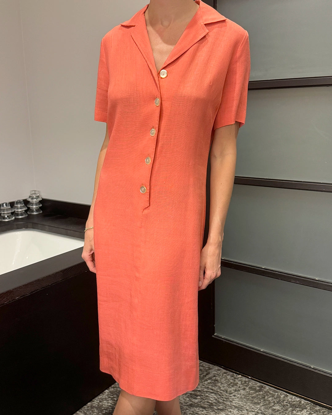 Vintage 1960s Irish Linen Shirtdress