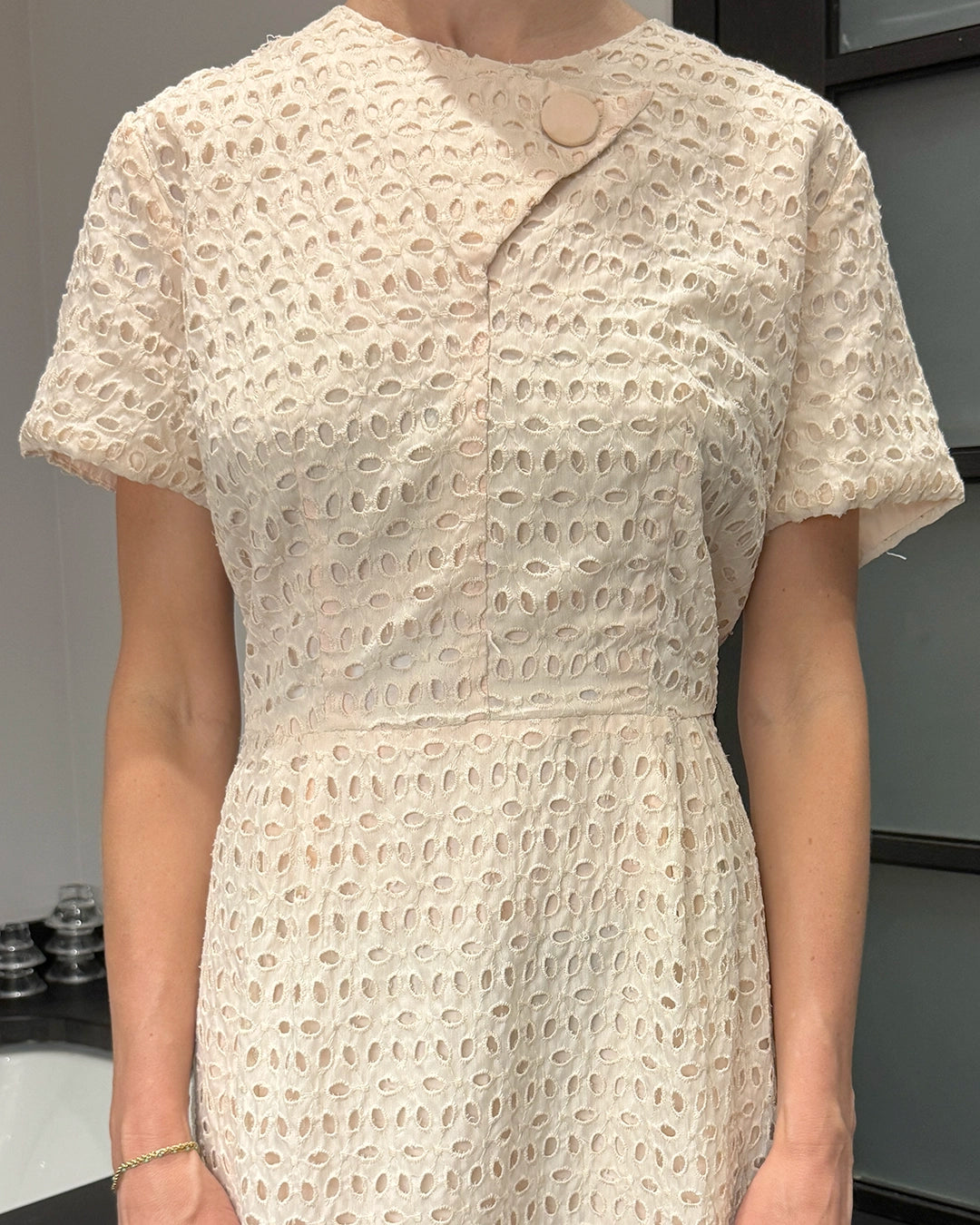 Vintage 1960s Eyelet Cotton Dress