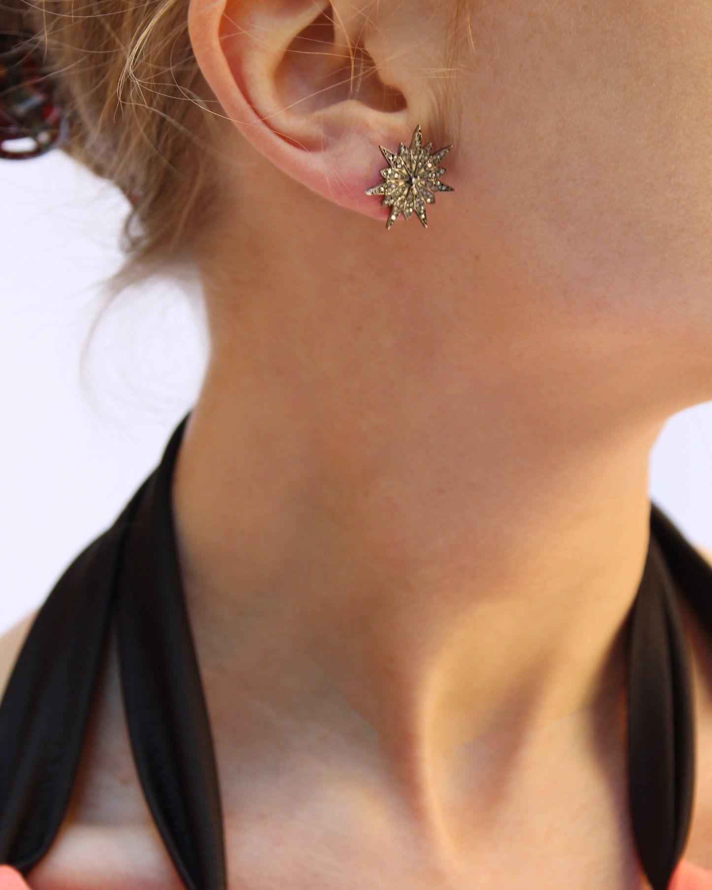 Vintage Diamond Starburst Earrings