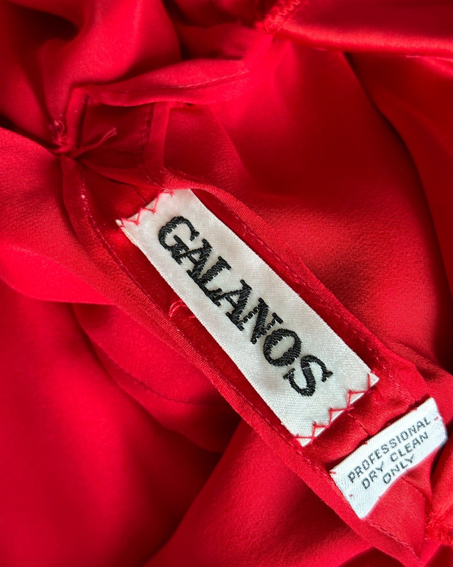 1980s Galanos Demi-Couture Satin Gown