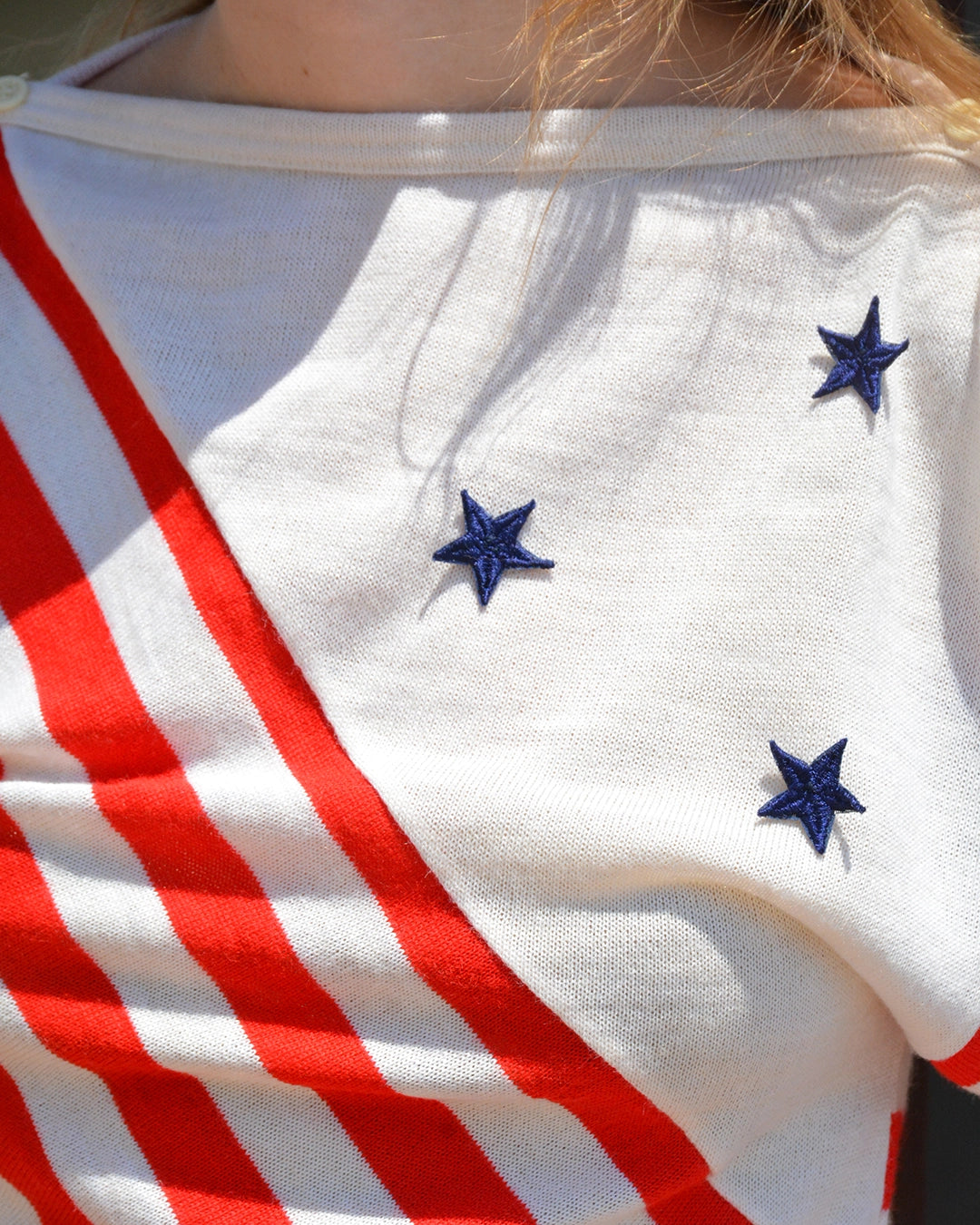 Italian Vintage Stars-and-Stripes Nautical Knit
