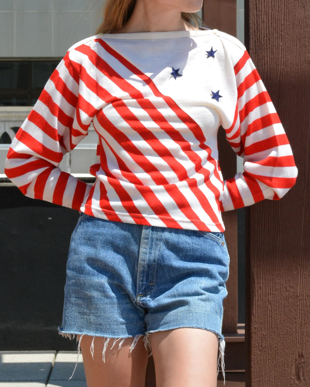 Italian Vintage Stars-and-Stripes Nautical Knit
