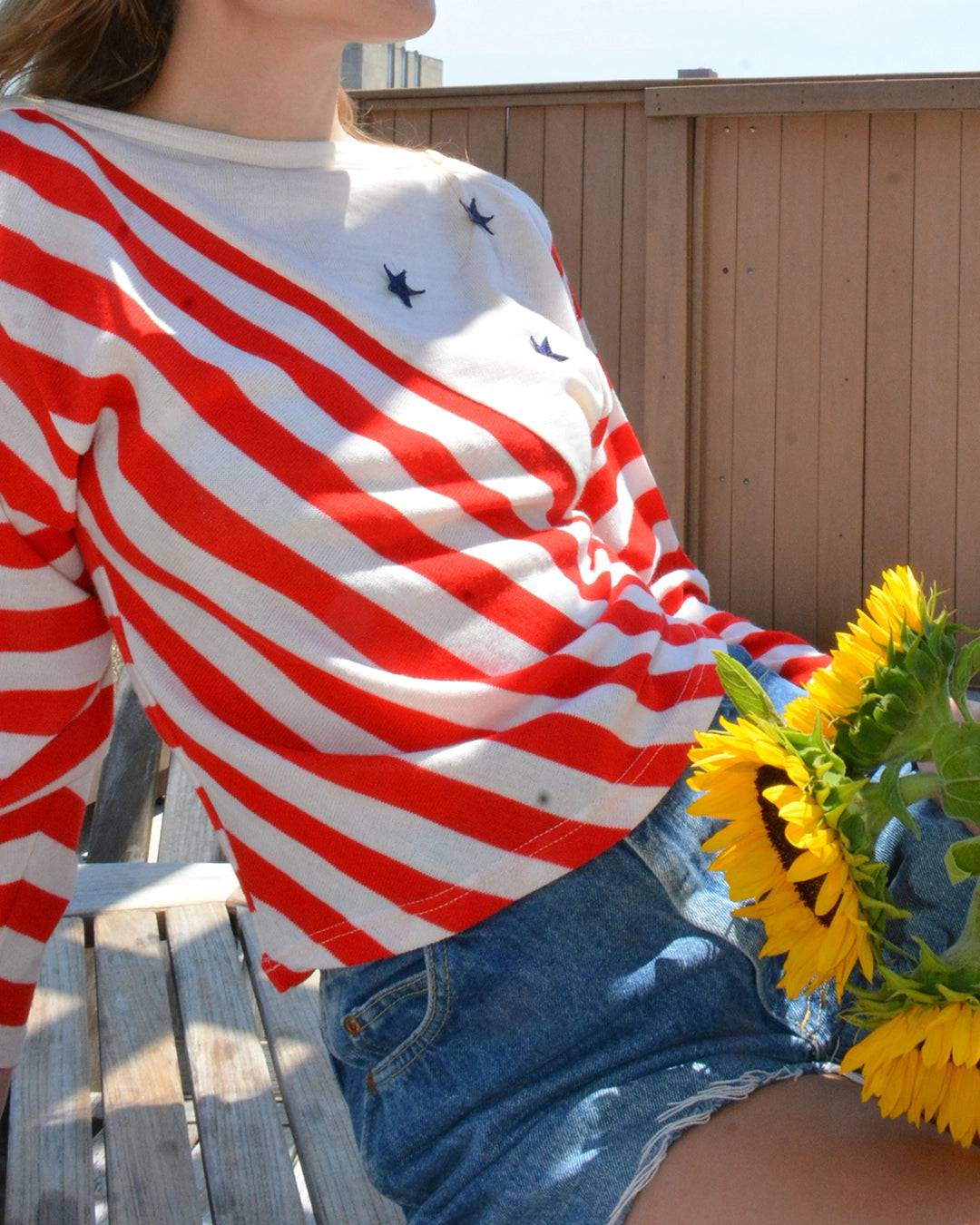 Italian Vintage Stars-and-Stripes Nautical Knit
