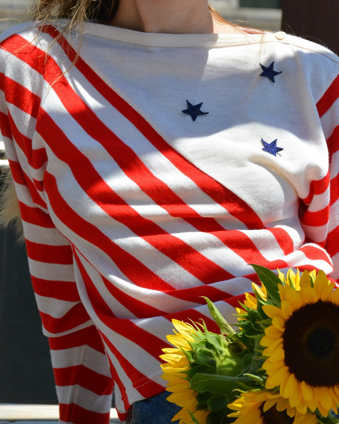 Italian Vintage Stars-and-Stripes Nautical Knit