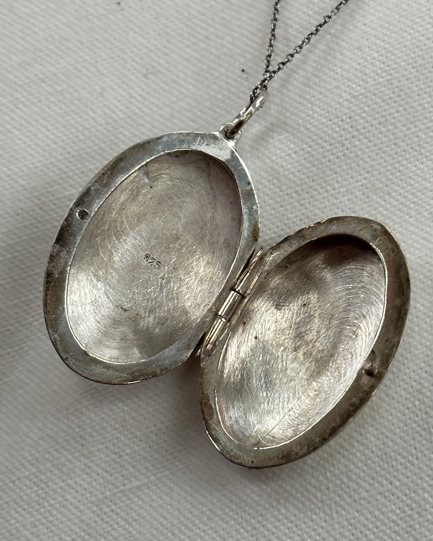 Large Antique Sterling Silver Locket