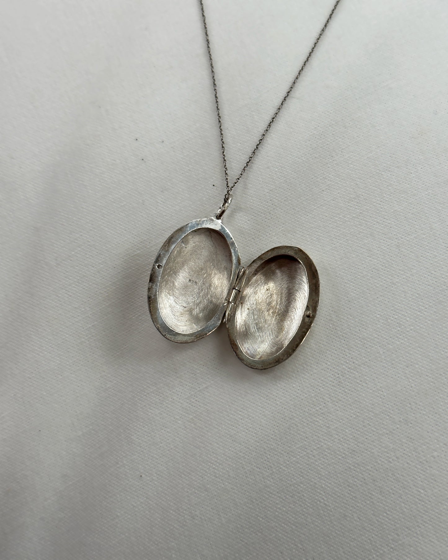 Large Antique Sterling Silver Locket