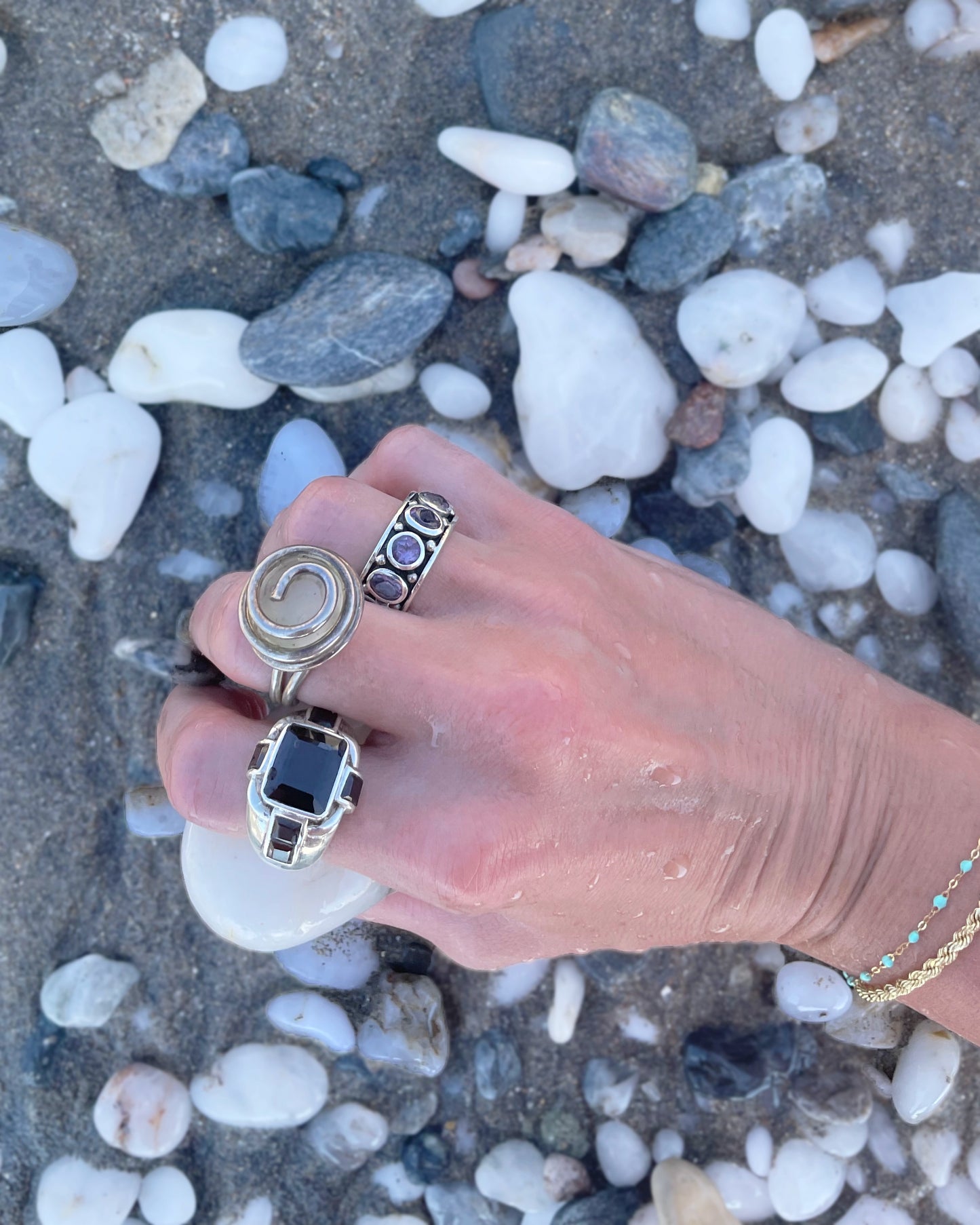 Vintage Amethyst Chunky Band