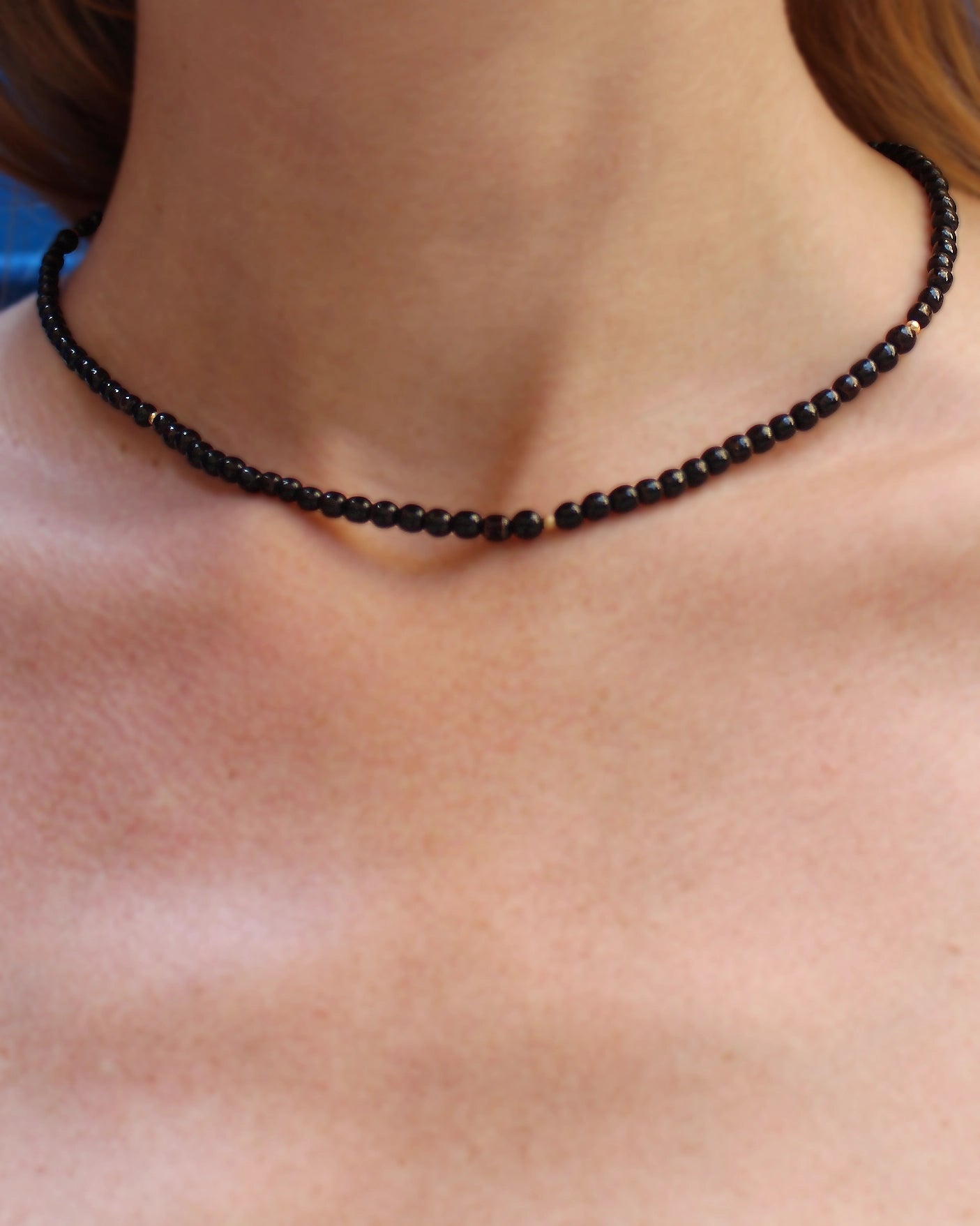Victorian 10k Gold & Jet Choker
