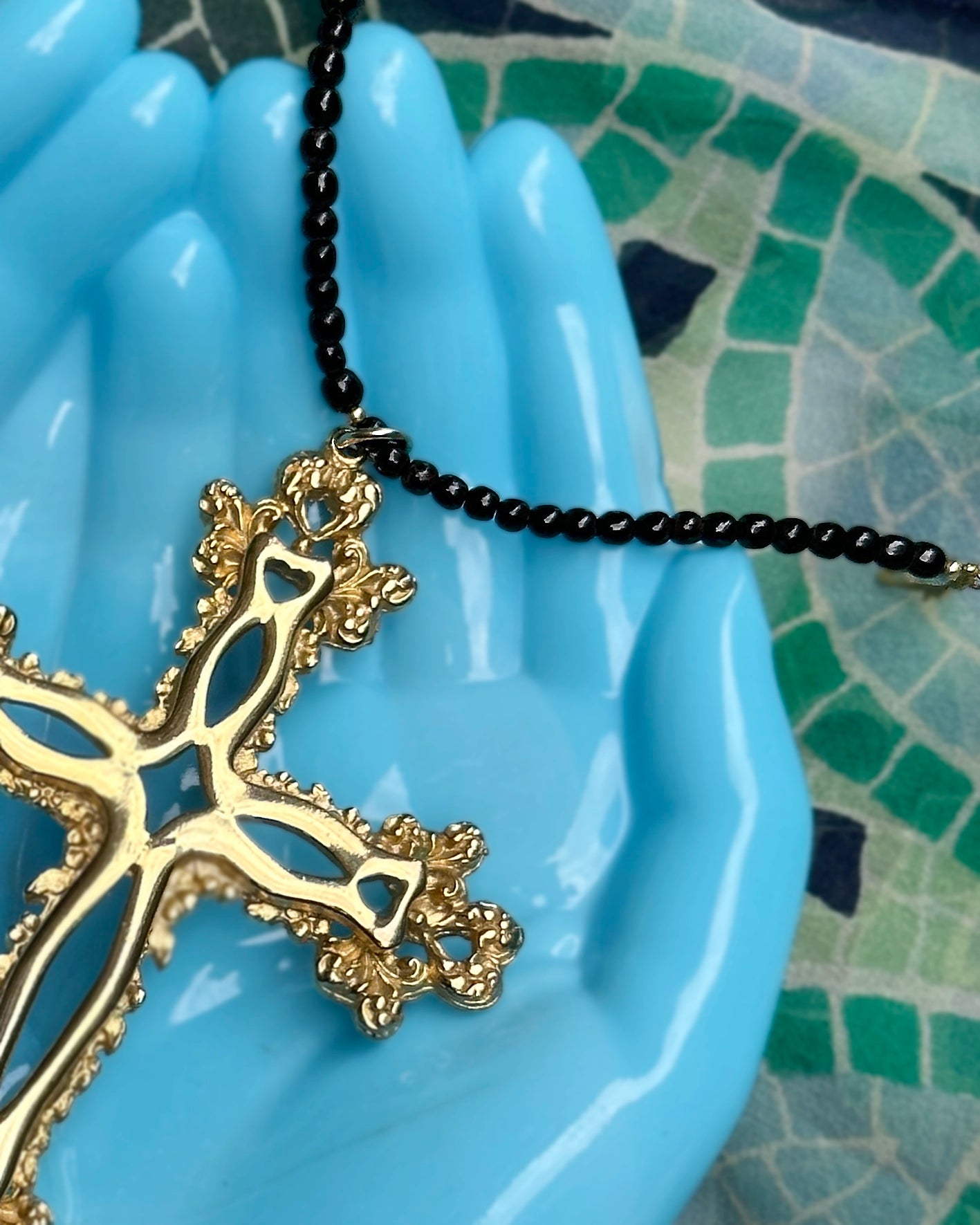 Victorian 10k Gold & Jet Choker