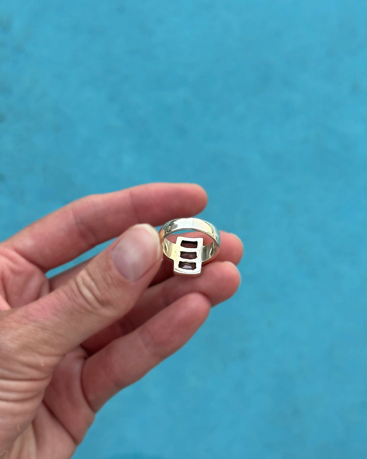 Vintage Bezel-Set Emerald-Cut Ring