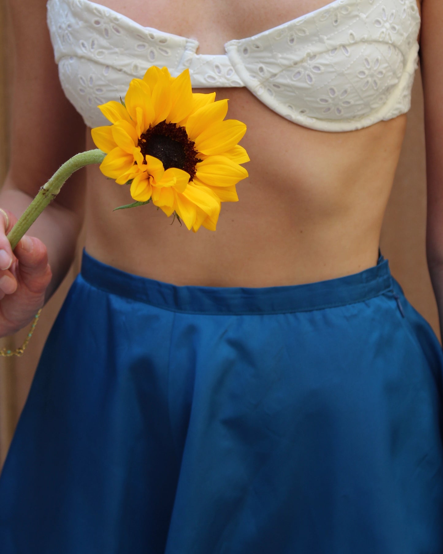 Vintage 1950s Taffeta Circle Skirt