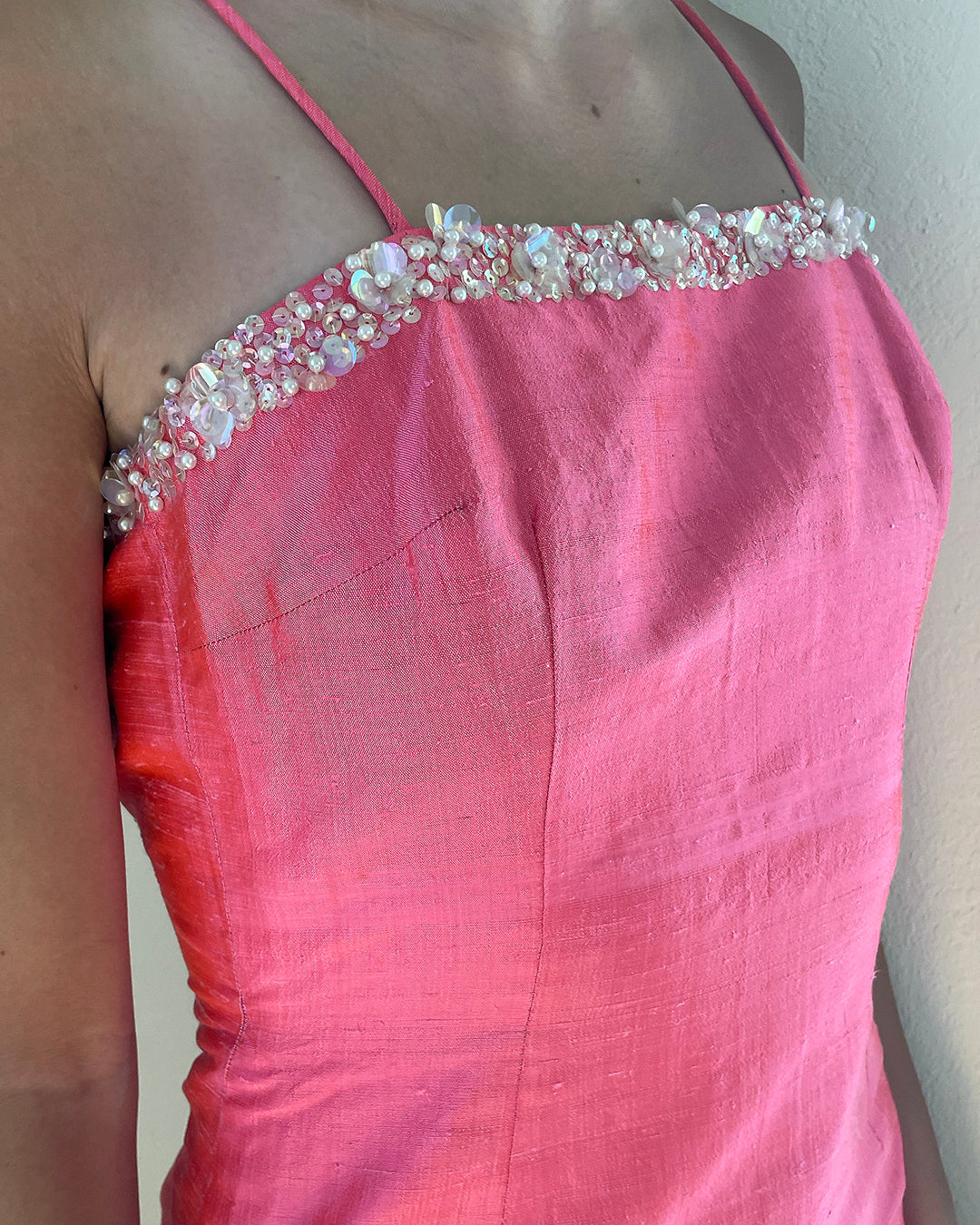Vintage 1960s Silk Mini Wiggle Dress
