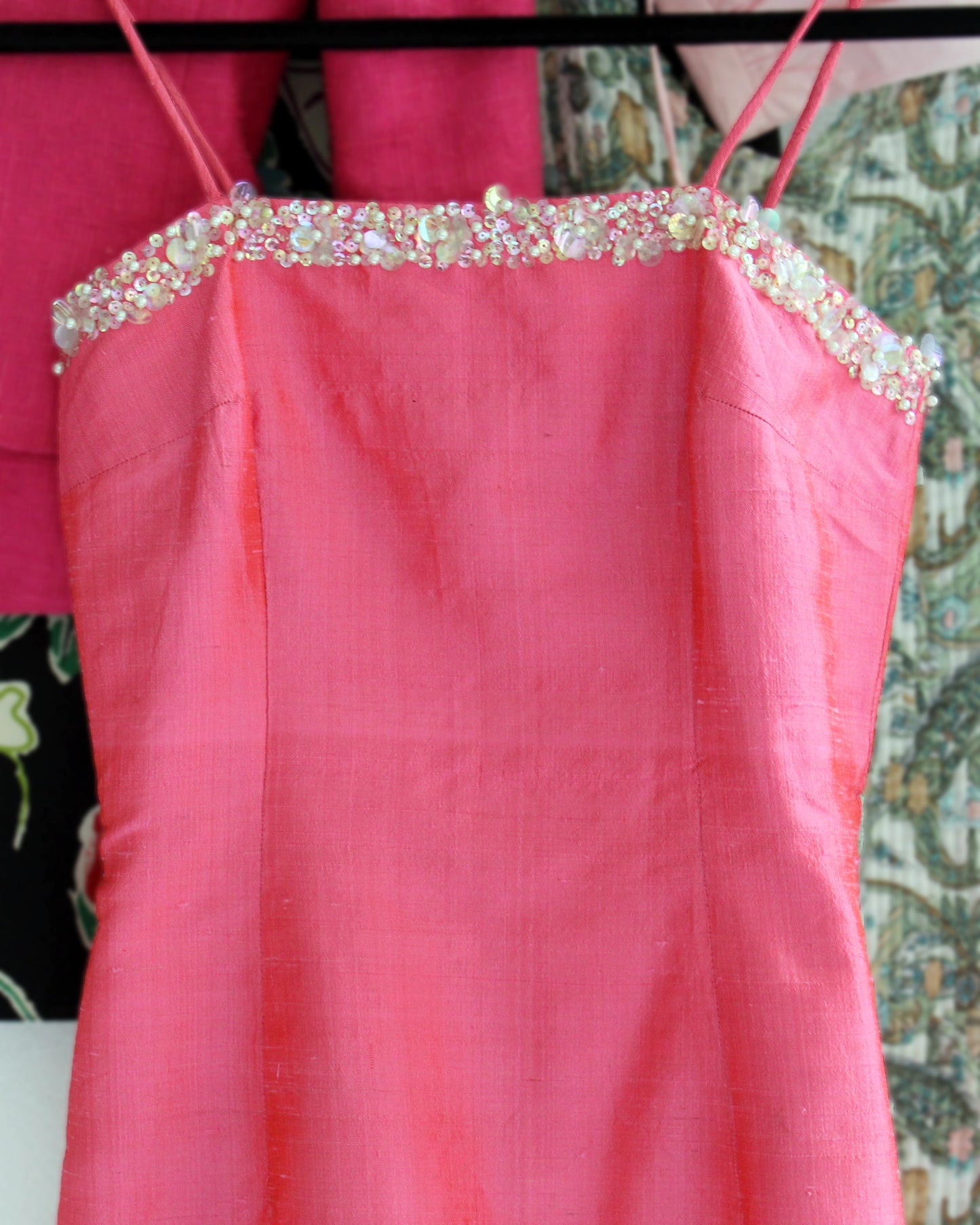 Vintage 1960s Silk Mini Wiggle Dress