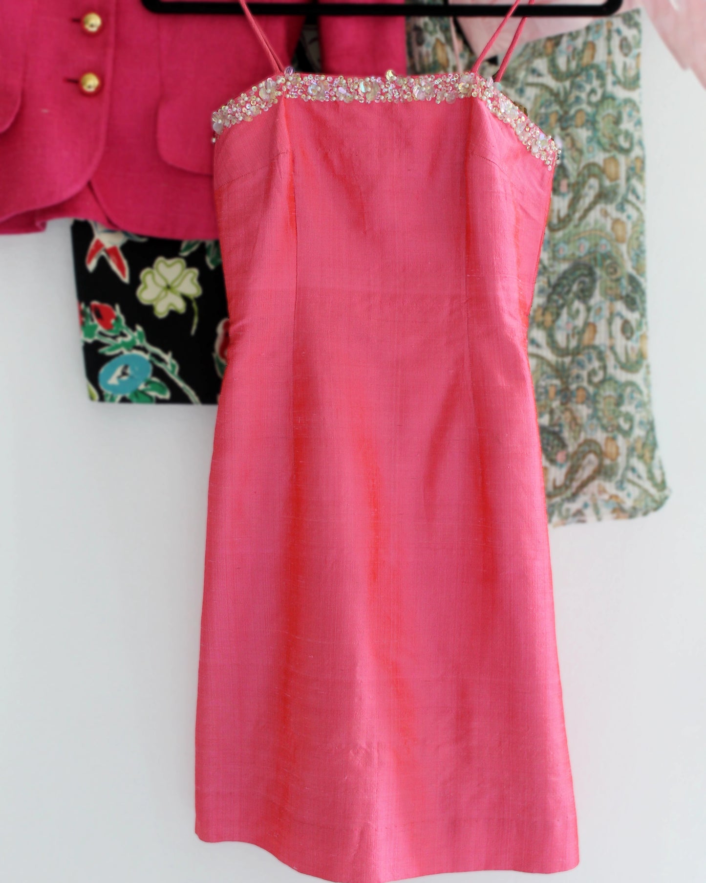 Vintage 1960s Silk Mini Wiggle Dress