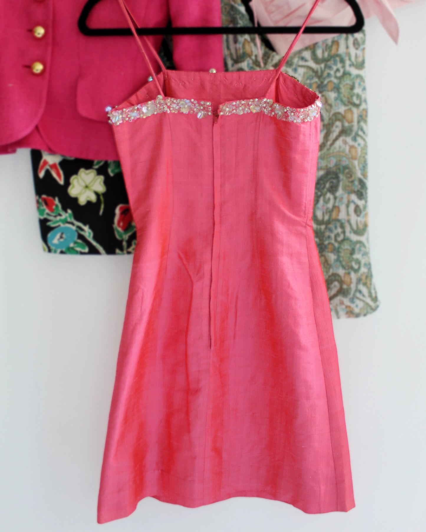 Vintage 1960s Silk Mini Wiggle Dress